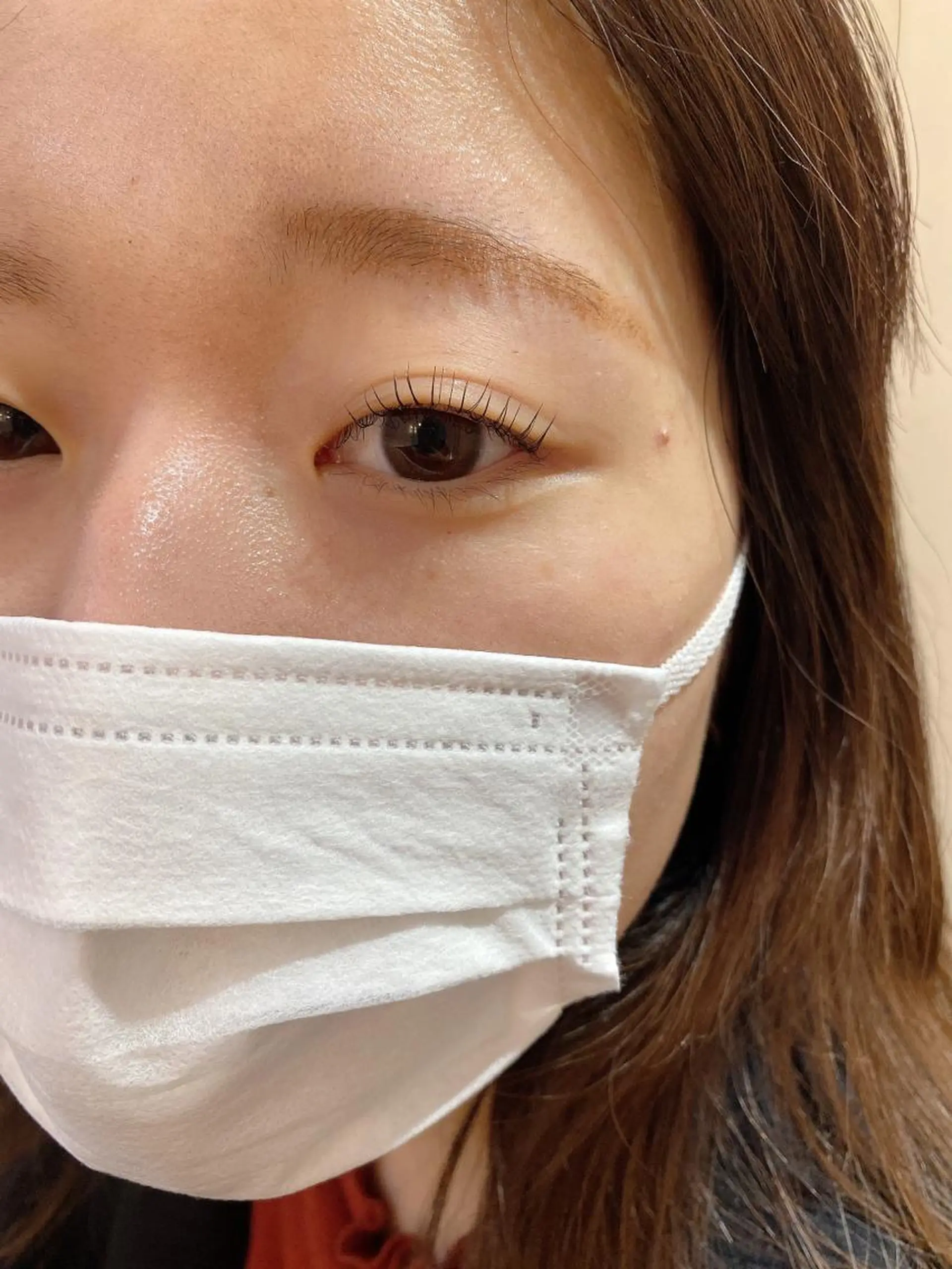 マツエク・マツパ 一重×まつ毛パーマ マツパ ブリーチなしカラー ダブルカラーエクステのヘアスタイル