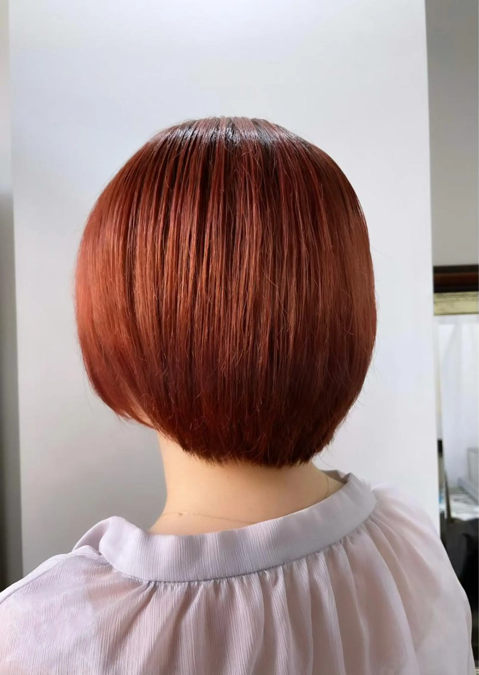 ショート カラー ブリーチ オレンジ ボブ 🩵縮毛矯正 髪質 改善 美髪🩵のヘアスタイル