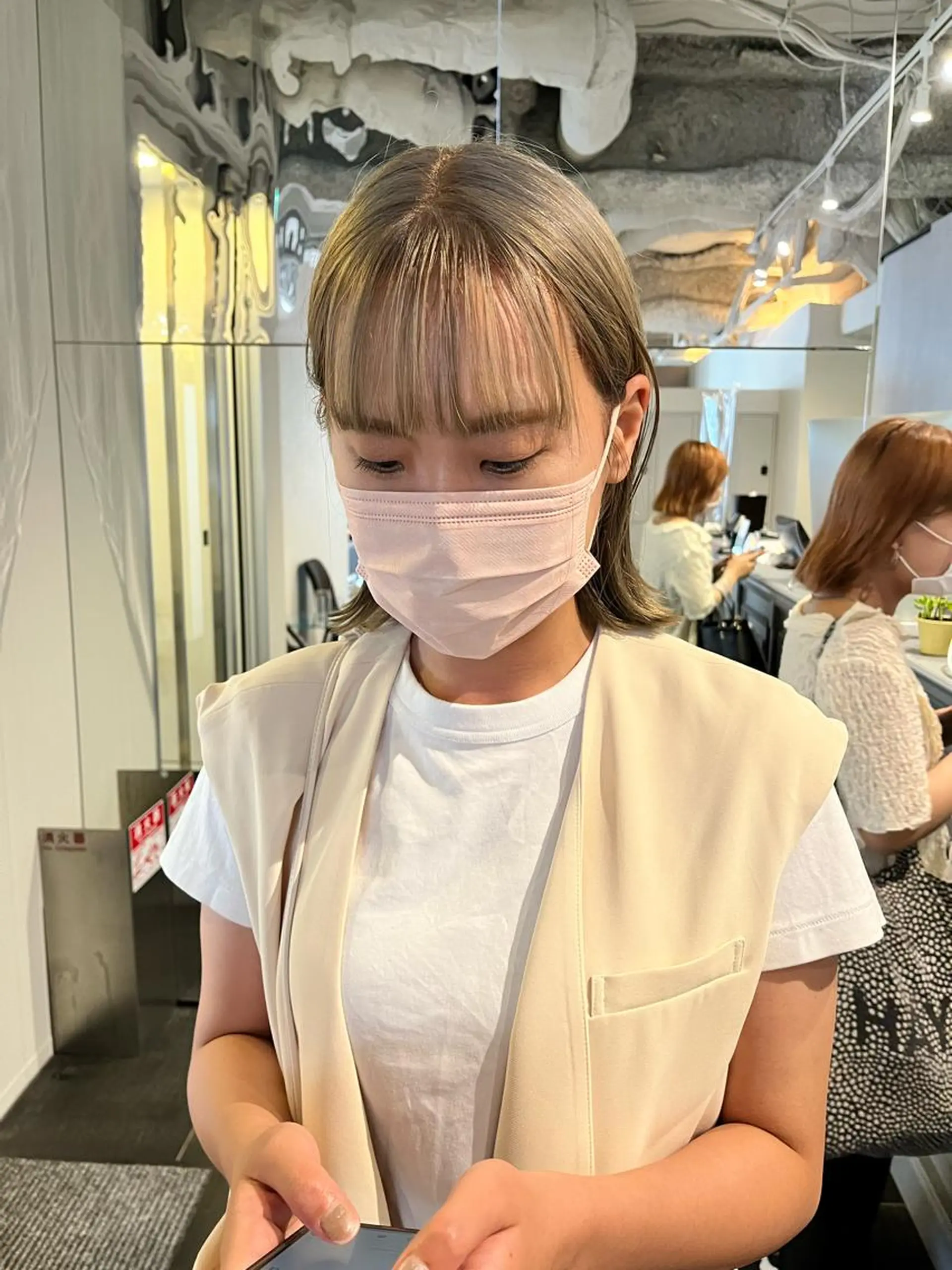 ショート カラー 切りっぱなしボブ ブリーチ ケアブリーチ 透明感カラー ダブルカラー カット ヘアカラー ショート/パーマ/ カラー/FUKOのヘアスタイル