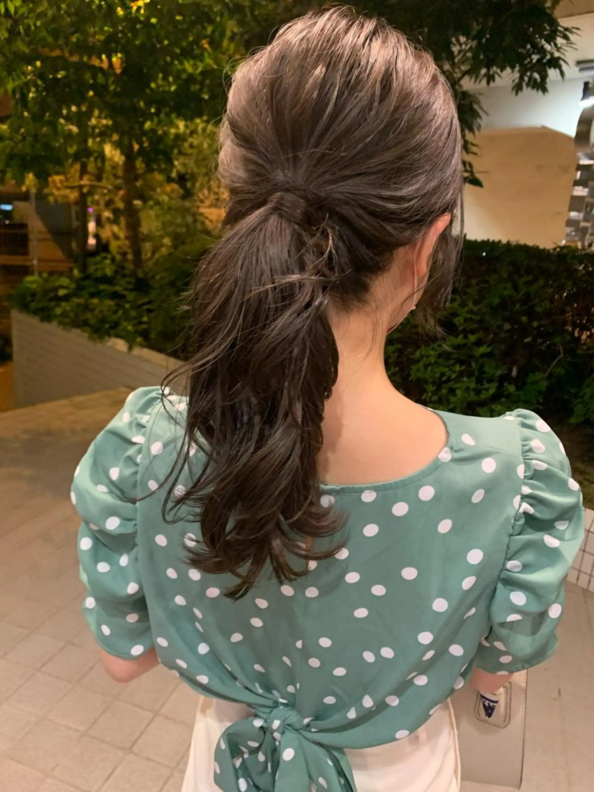 カラー ヘアアレンジ グレージュ ラベンダーカラー ラベンダーグレージュ ラベンダーグレー yukie🌷 /暖色🍒梅田サロンのヘアスタイル