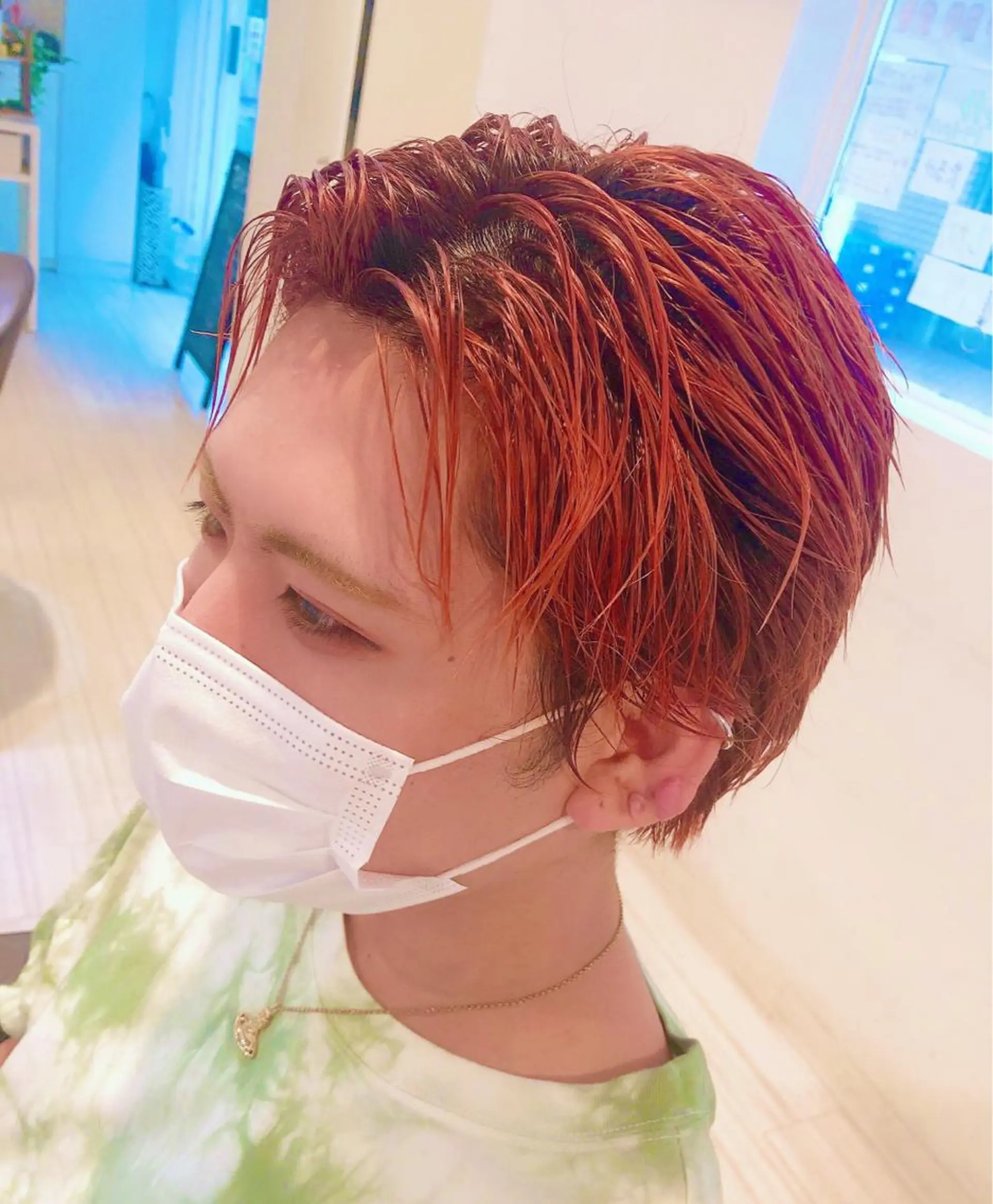 カラー メンズ ヘアカラー 髪質改善&ストレート ‪✂︎‬鈴木青樹のヘアスタイル