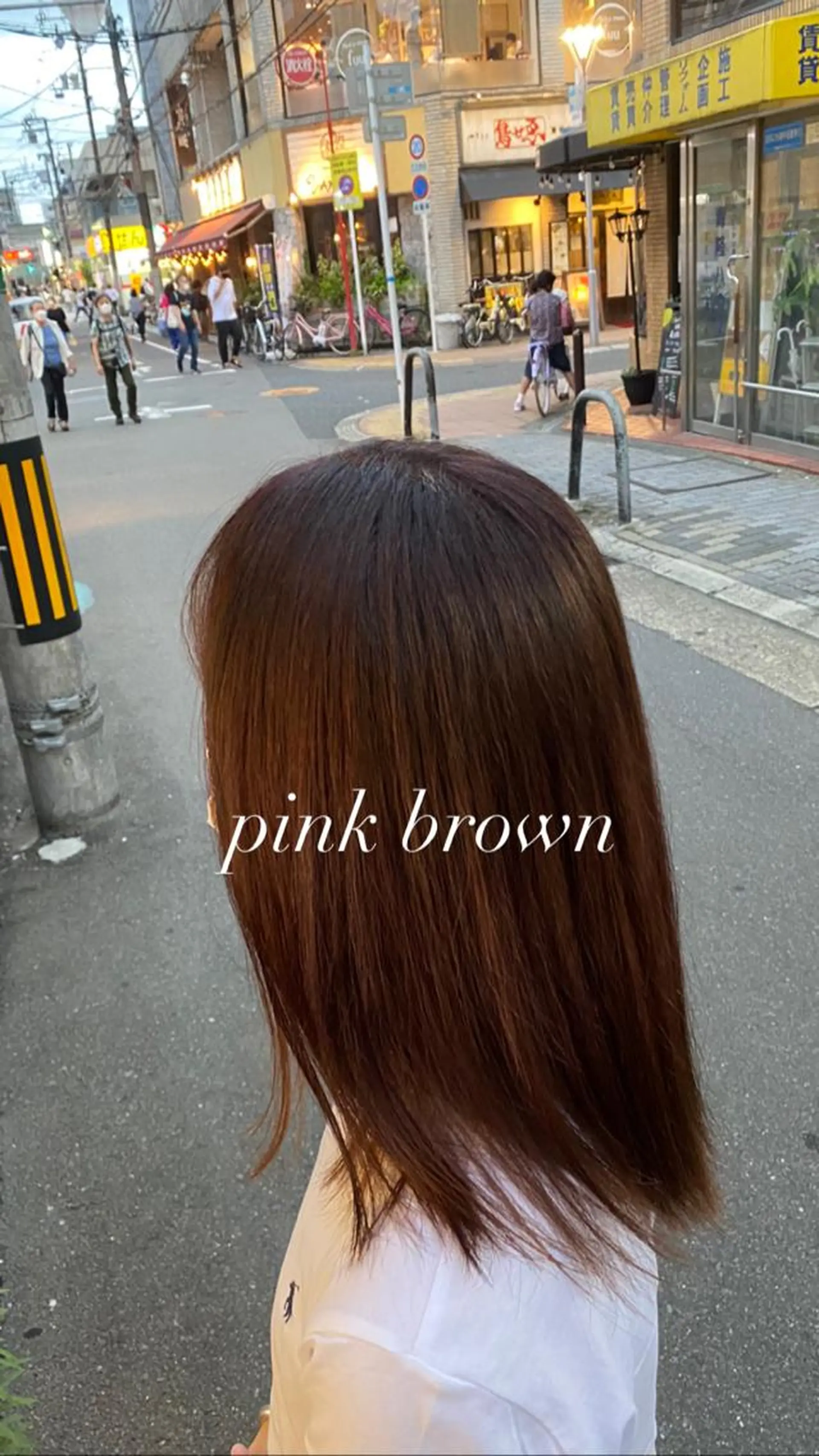 カラー ブラウンカラー ピンクカラー ヘアカラー 縮毛矯正とレイヤー /杉村凜汰郎のヘアスタイル