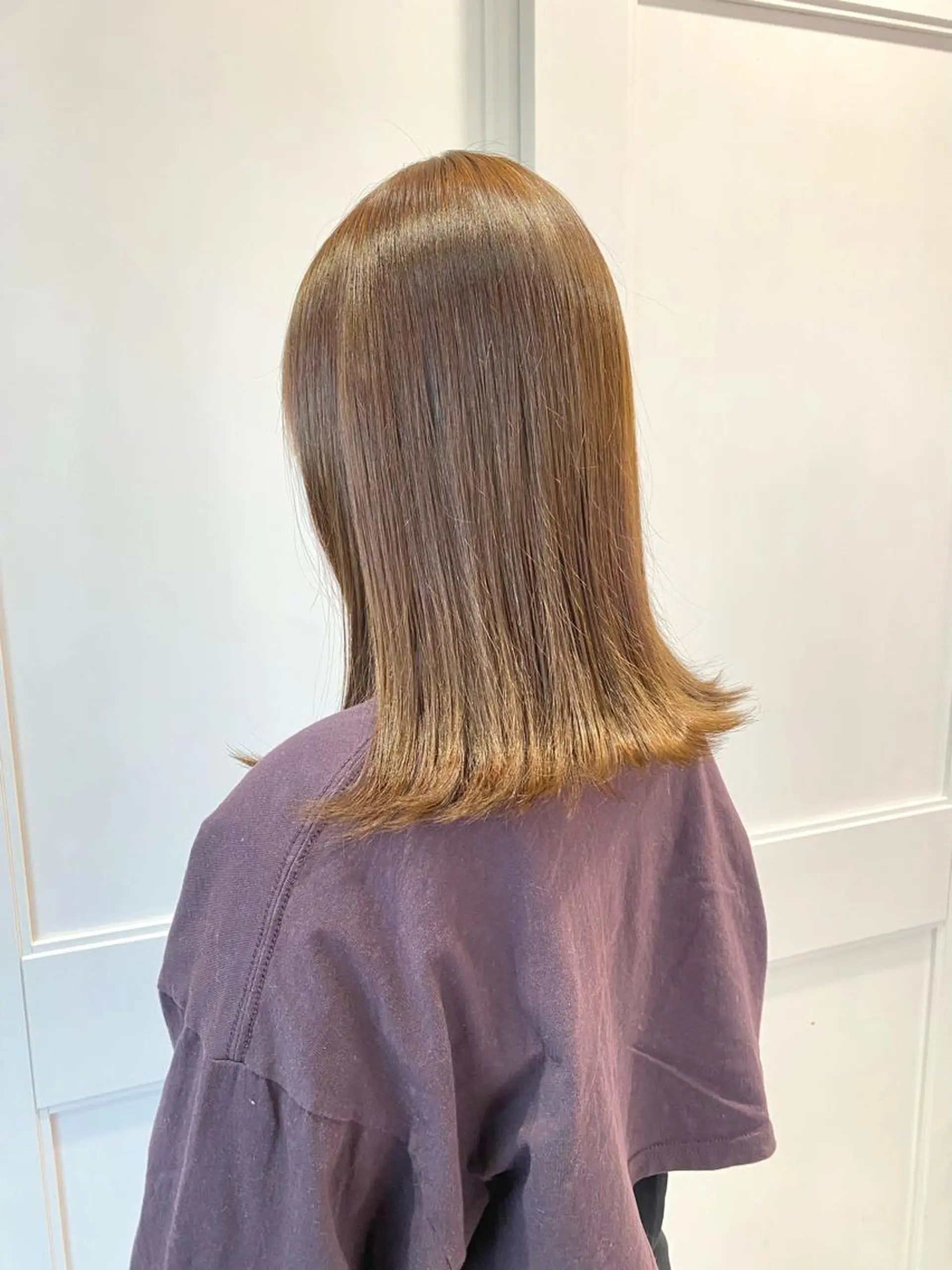 ミディアム カラー ブリーチ ブリーチなしカラー Ayuna /透明感カラーのヘアスタイル