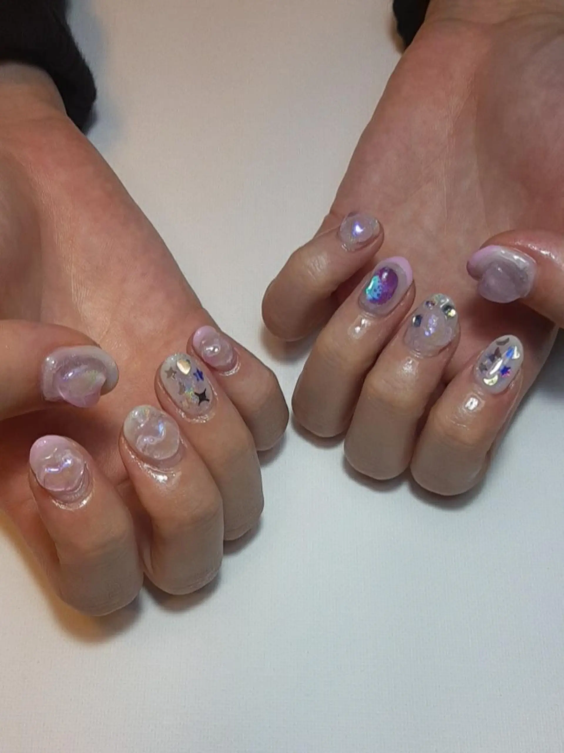 ネイル オーロラネイル 韓国ネイル owlnail /持込みデザイン専門のネイルデザイン