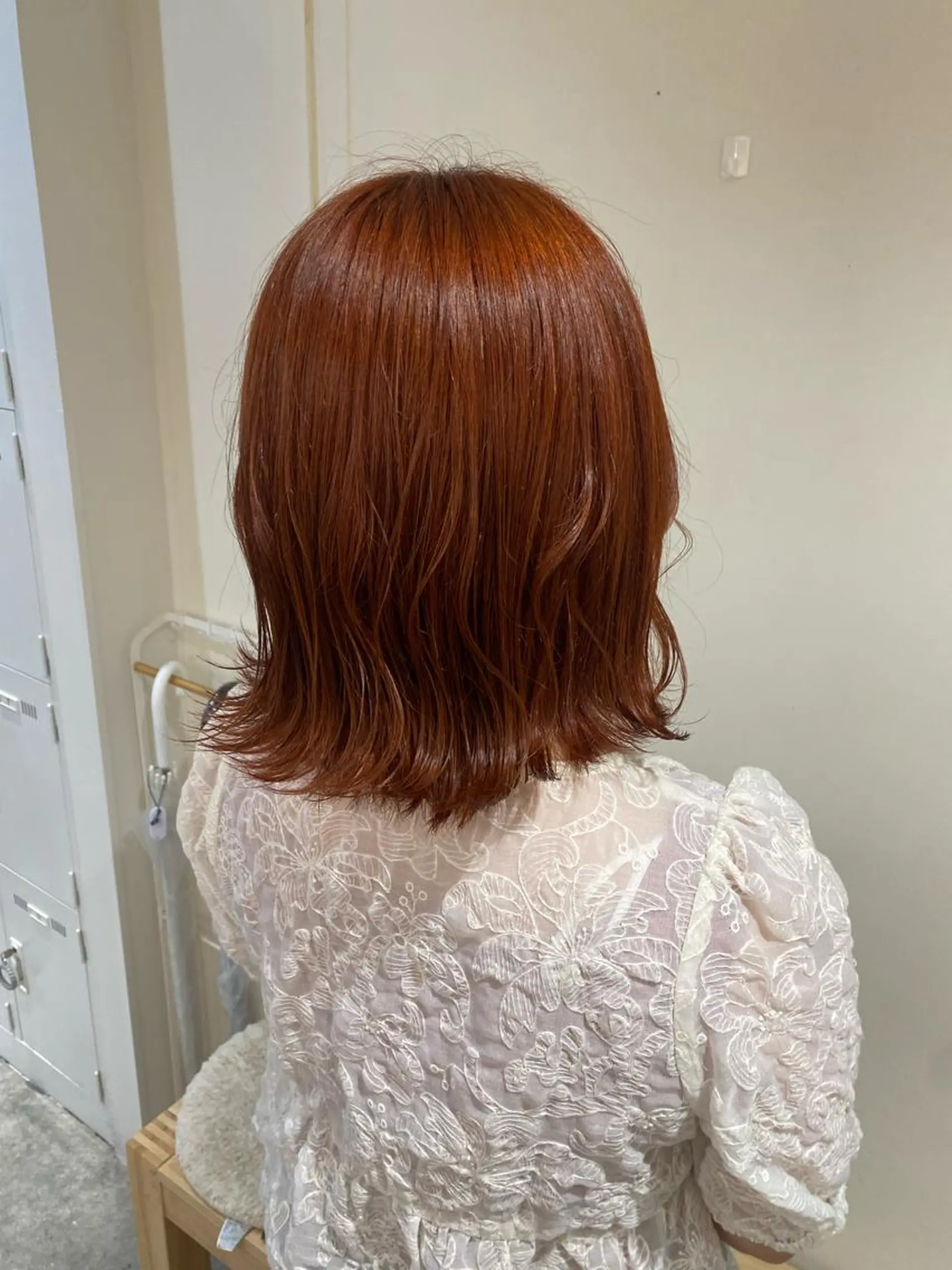 ミディアム カラー ヘアアレンジ オレンジ ヘアカラー ボブ /ニュアンス/ satomi🧸💖のヘアスタイル