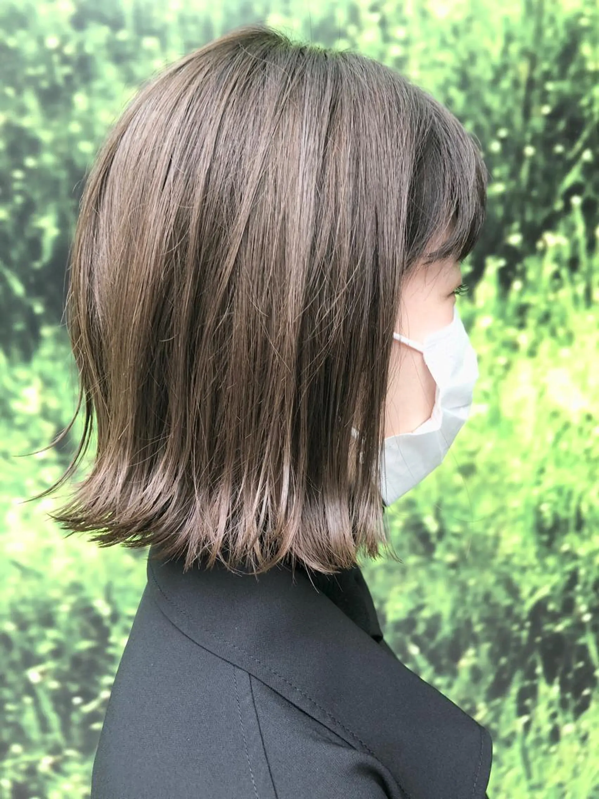 ショート カラー 切りっぱなしボブ イルミナカラー ボブ カット ヘアカラー 千葉 郁也のヘアスタイル