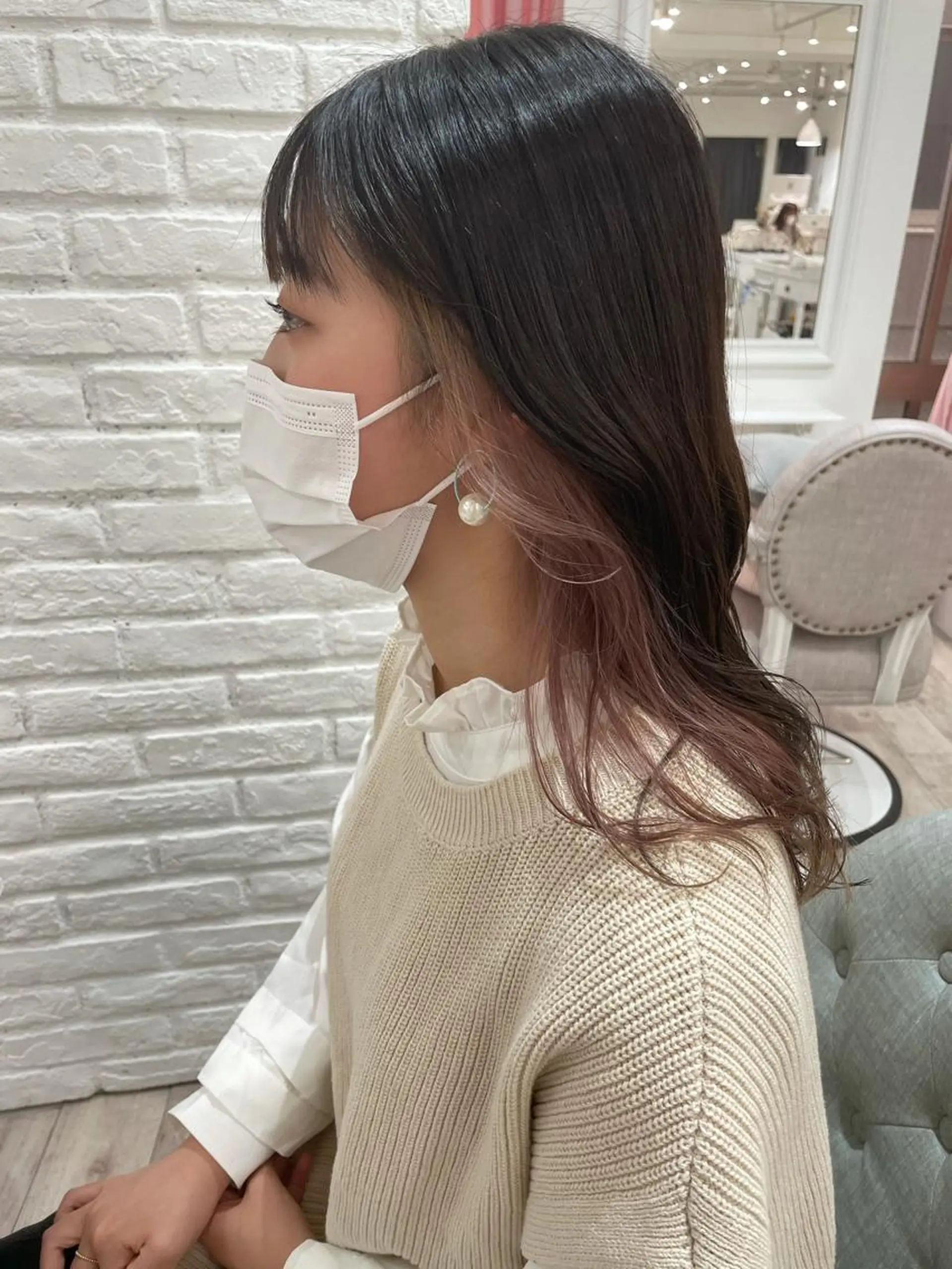 セミロング カラー カット トリートメント miyu /大阪美容室のヘアスタイル