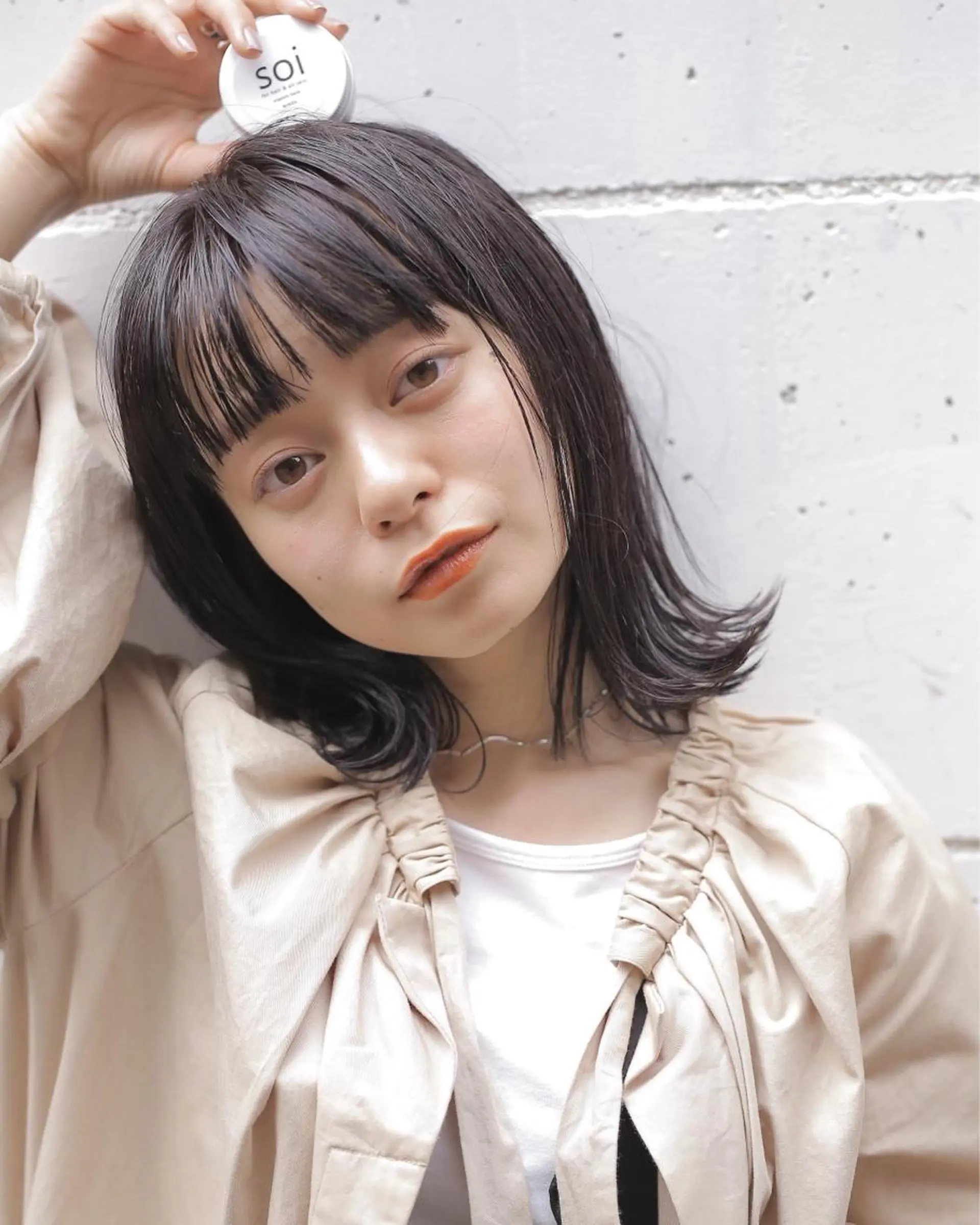 ミディアム 外ハネヘア カット パーマ トリートメント 🧼柴田 健太郎🧼のヘアスタイル