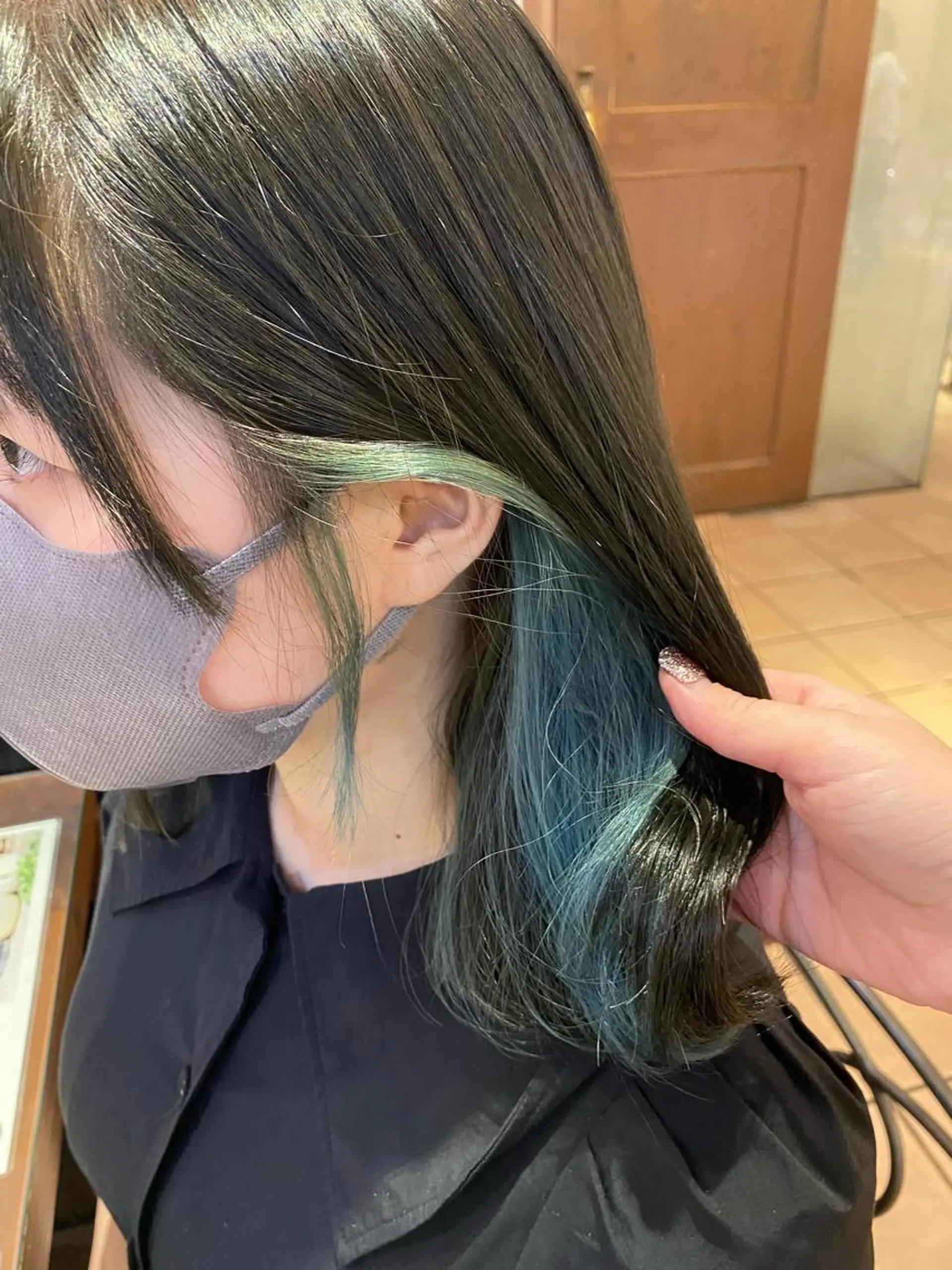 ミディアム ヘアカラー 西岡 あつみ/ 堀江美容室のヘアスタイル