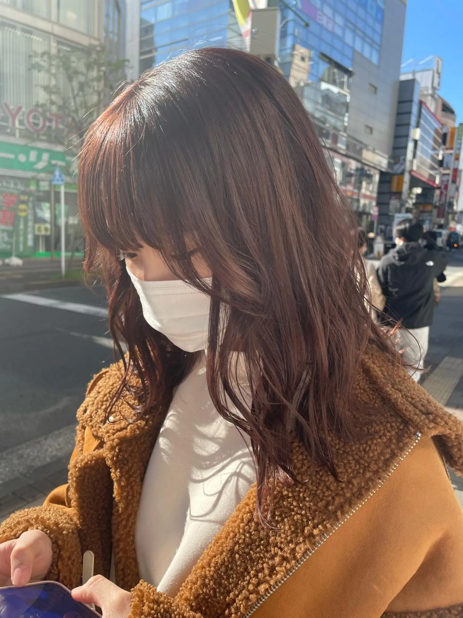 セミロング カラー ベージュカラー ラベンダーカラー ラベンダーベージュ ヘアカラー 韓国ヘア🦋 MIYUのヘアスタイル