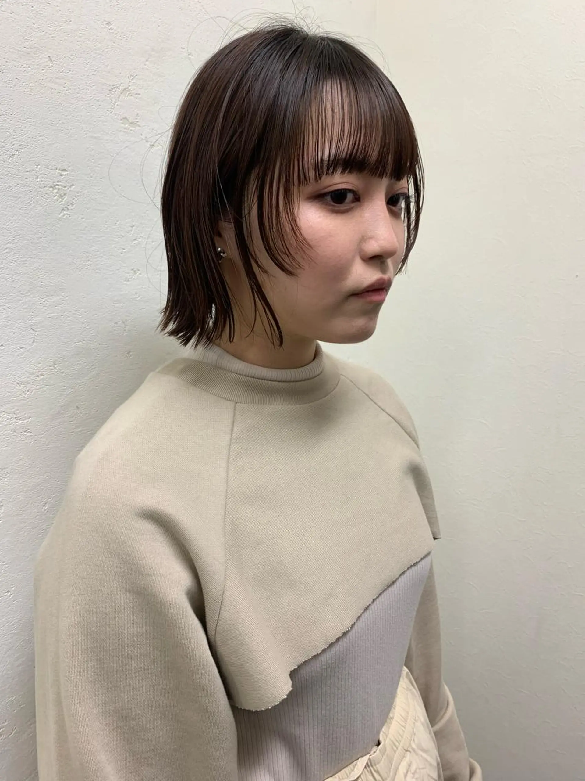 ミディアム ハイトーン/顔まわり レイヤー/YUKAのヘアスタイル