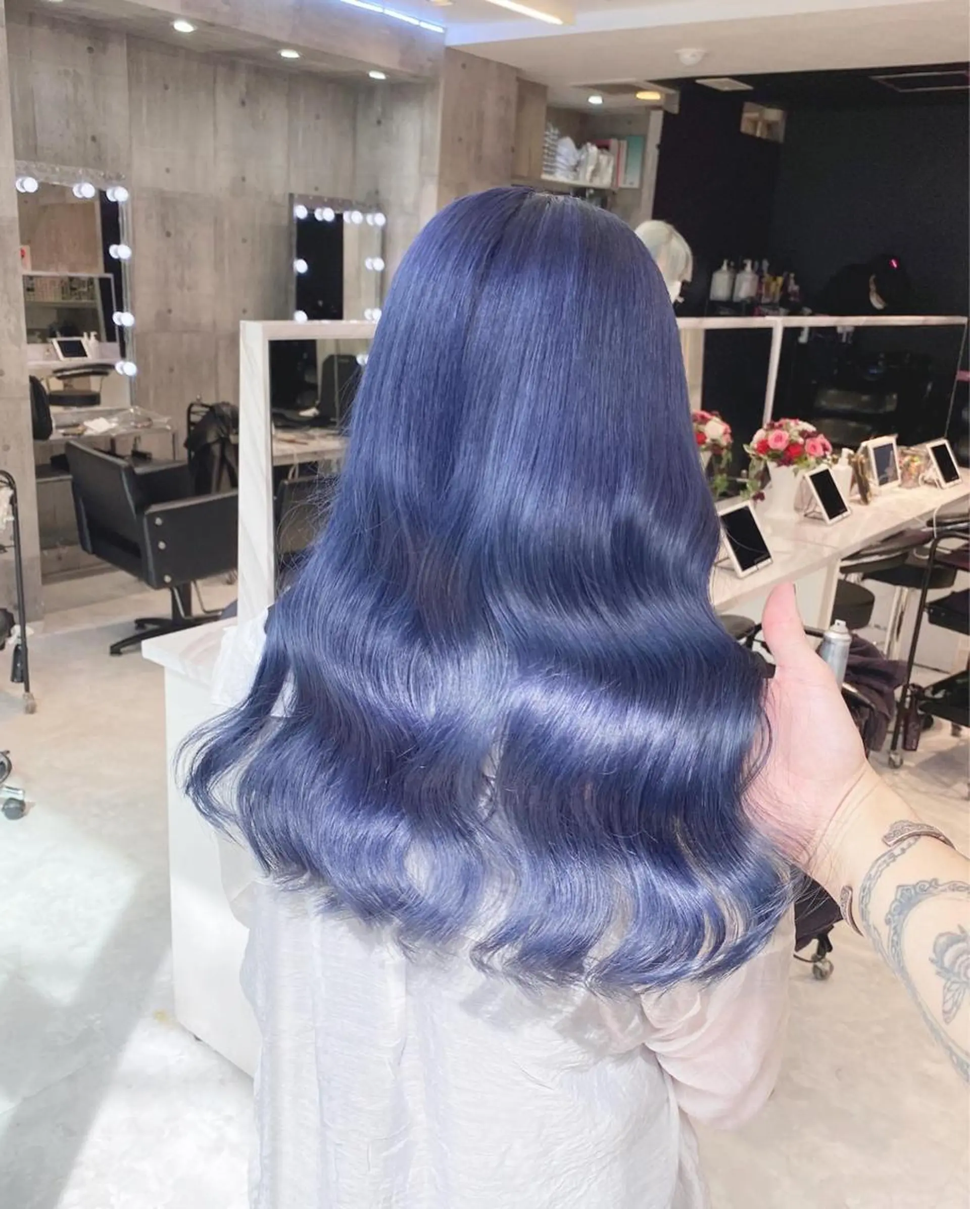 セミロング カラー ヘアアレンジ アッシュ アッシュグレー ベージュカラー 黒髪 ブリーチ ヘアカラー トリートメント ブリーチ/ヘアケア 🪞TAKUMA🪞のヘアスタイル