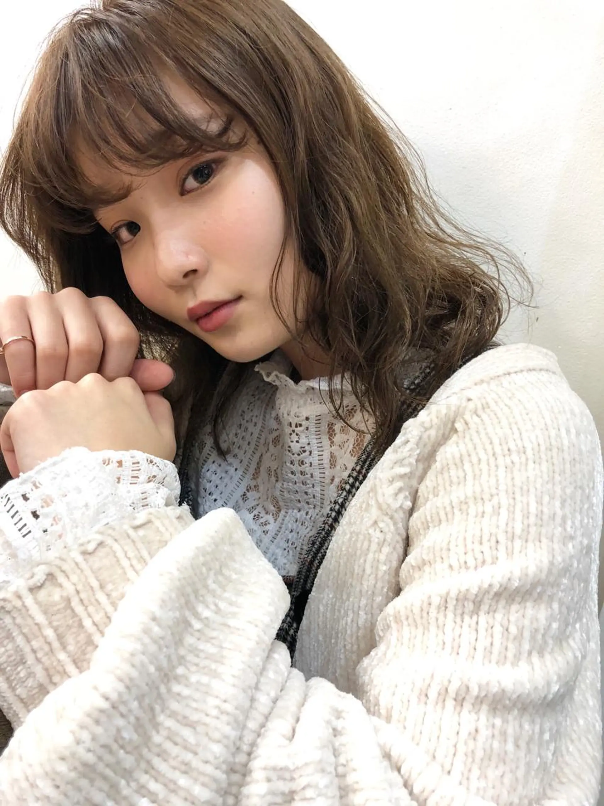 ミディアム カラー HAUS 片山みほのヘアスタイル