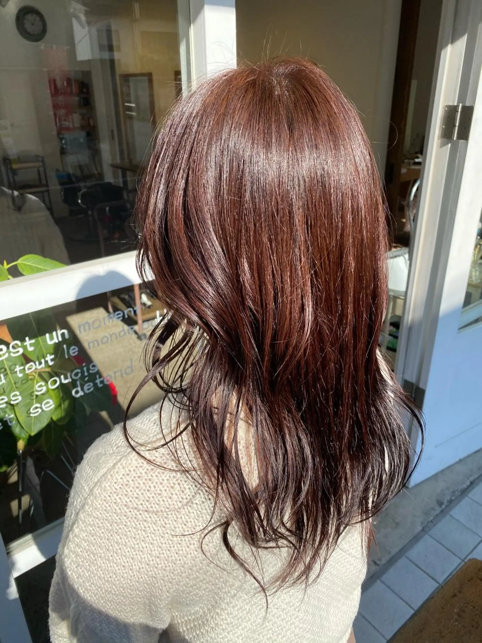 セミロング カラー わかばやし ゆうこのヘアスタイル