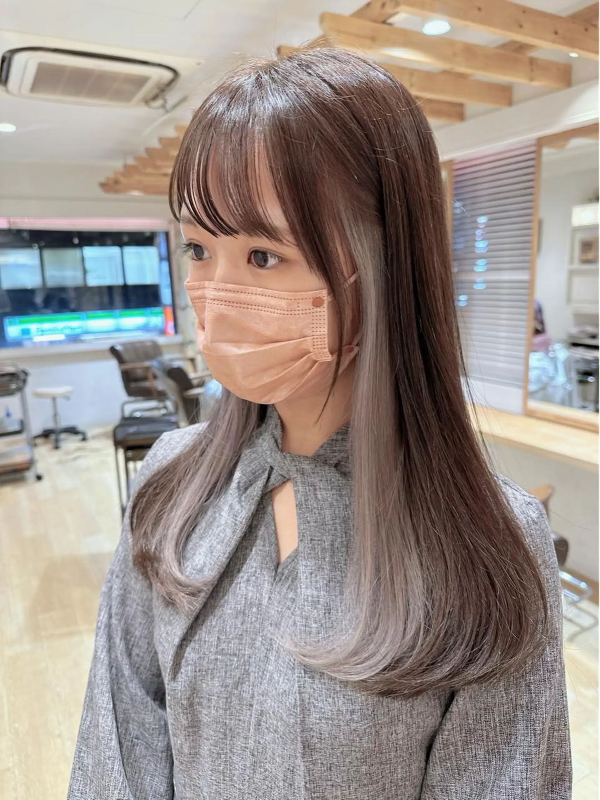 ロング カット ヘアカラー 新宿 木下拓哉のヘアスタイル
