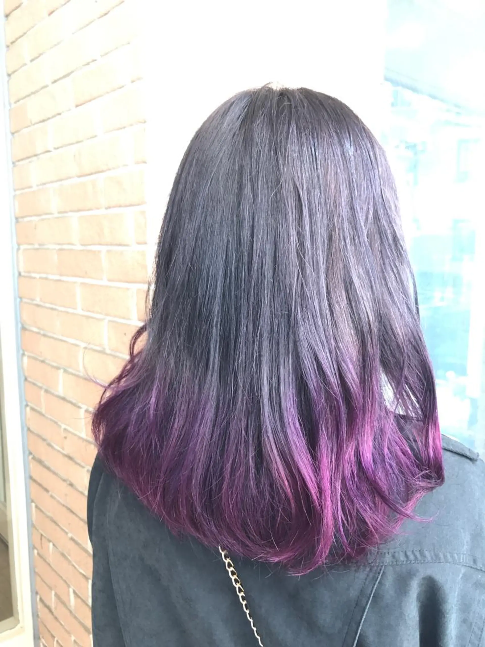 ミディアム カラー ダブルカラー パープルカラー サロンドミルク 原宿のヘアスタイル