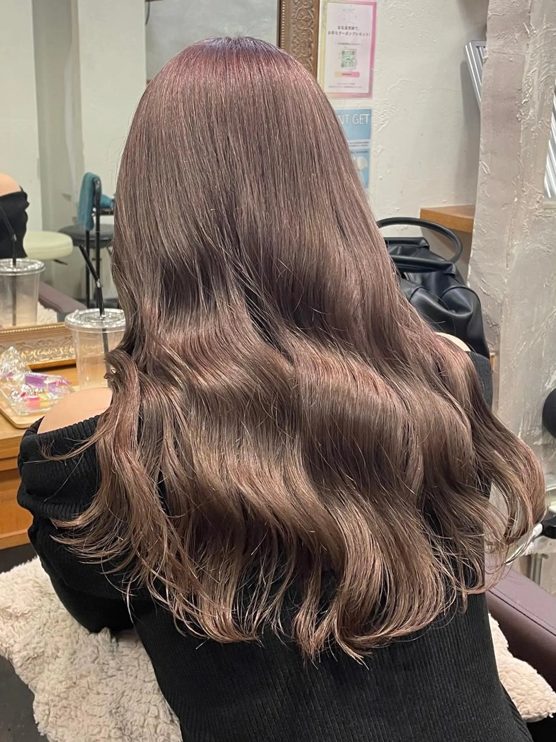 ミディアム ボブ ハイライト 韓国風ヘア レイヤーカット LORE福岡天神 韓国/ブリーチのヘアスタイル