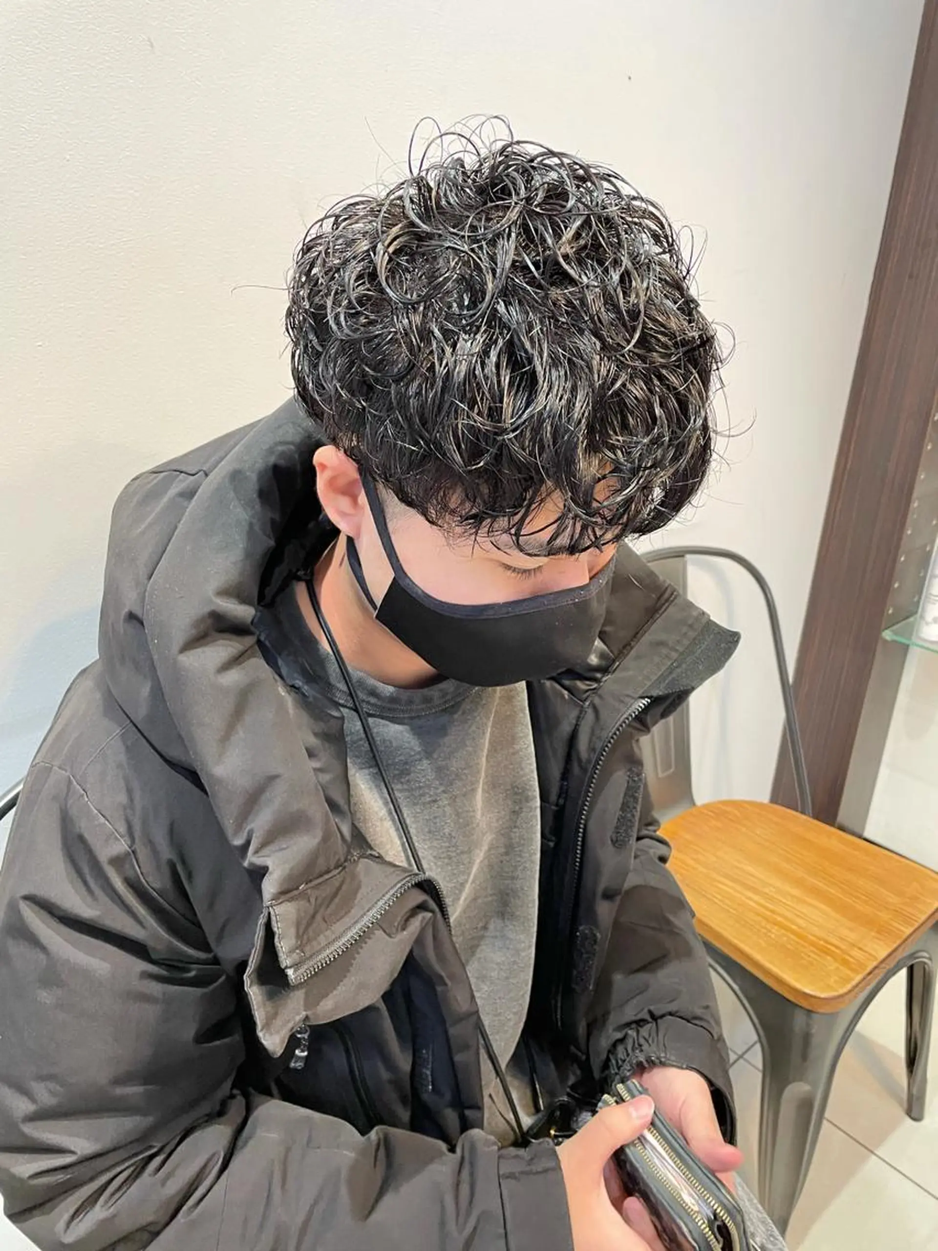 パーマ メンズ AMI ウルフパーマ/メンズのヘアスタイル