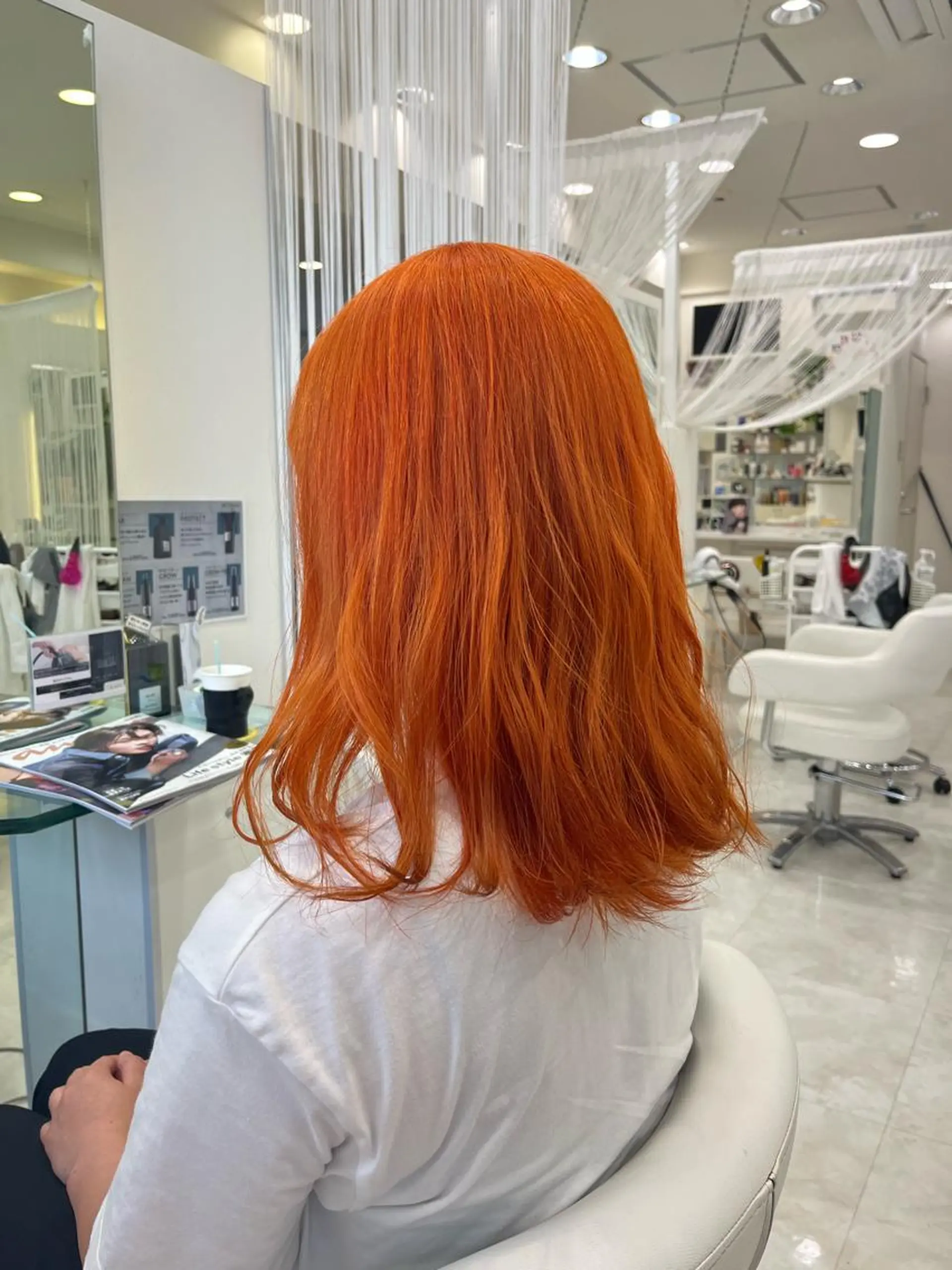 セミロング カラー オレンジ カット ヘアカラー hair  Freak所属・山森 大地のヘアスタイル