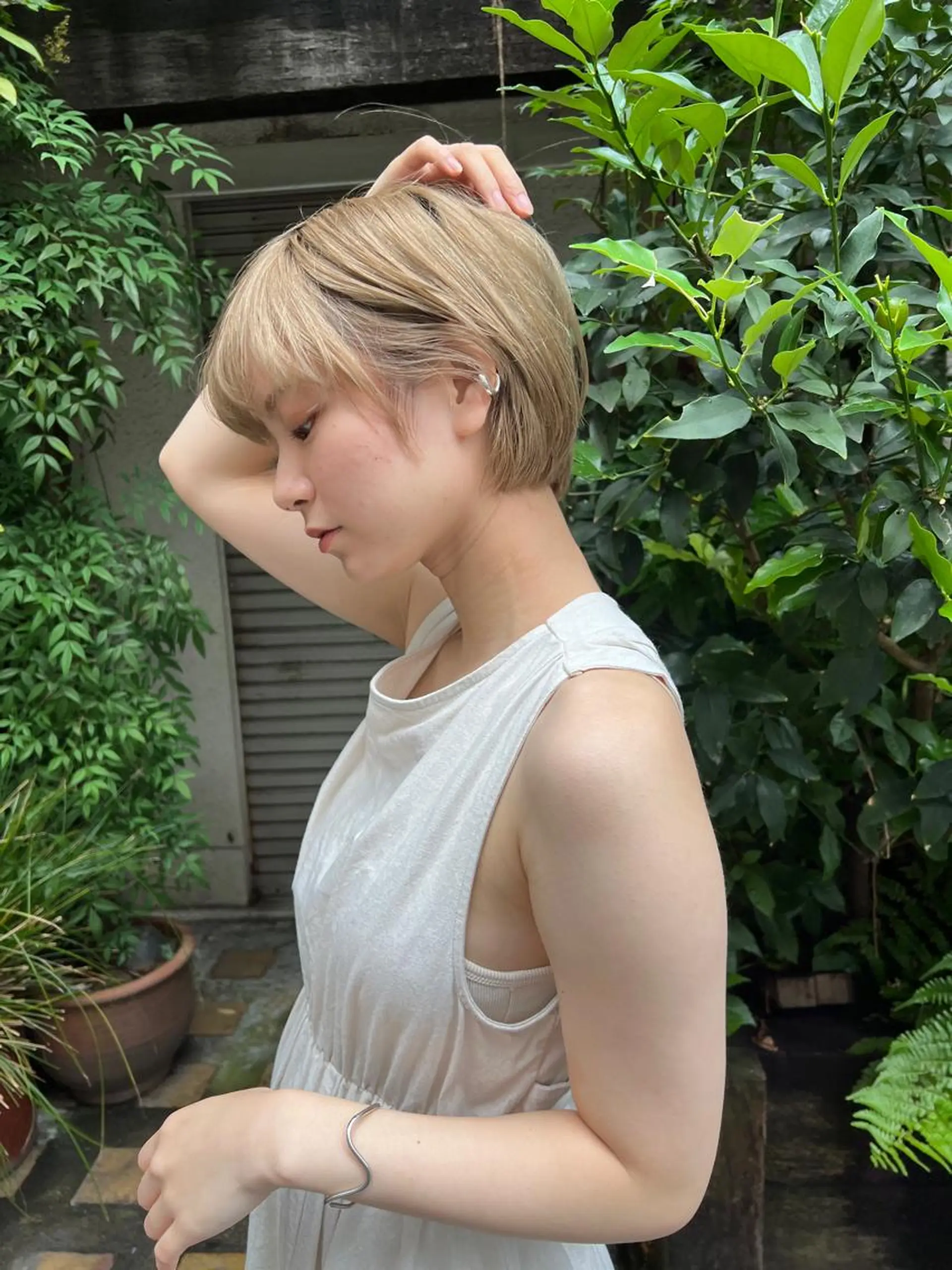 ショート カラー レイヤーカット ボブパーマNo.1のヘアスタイル