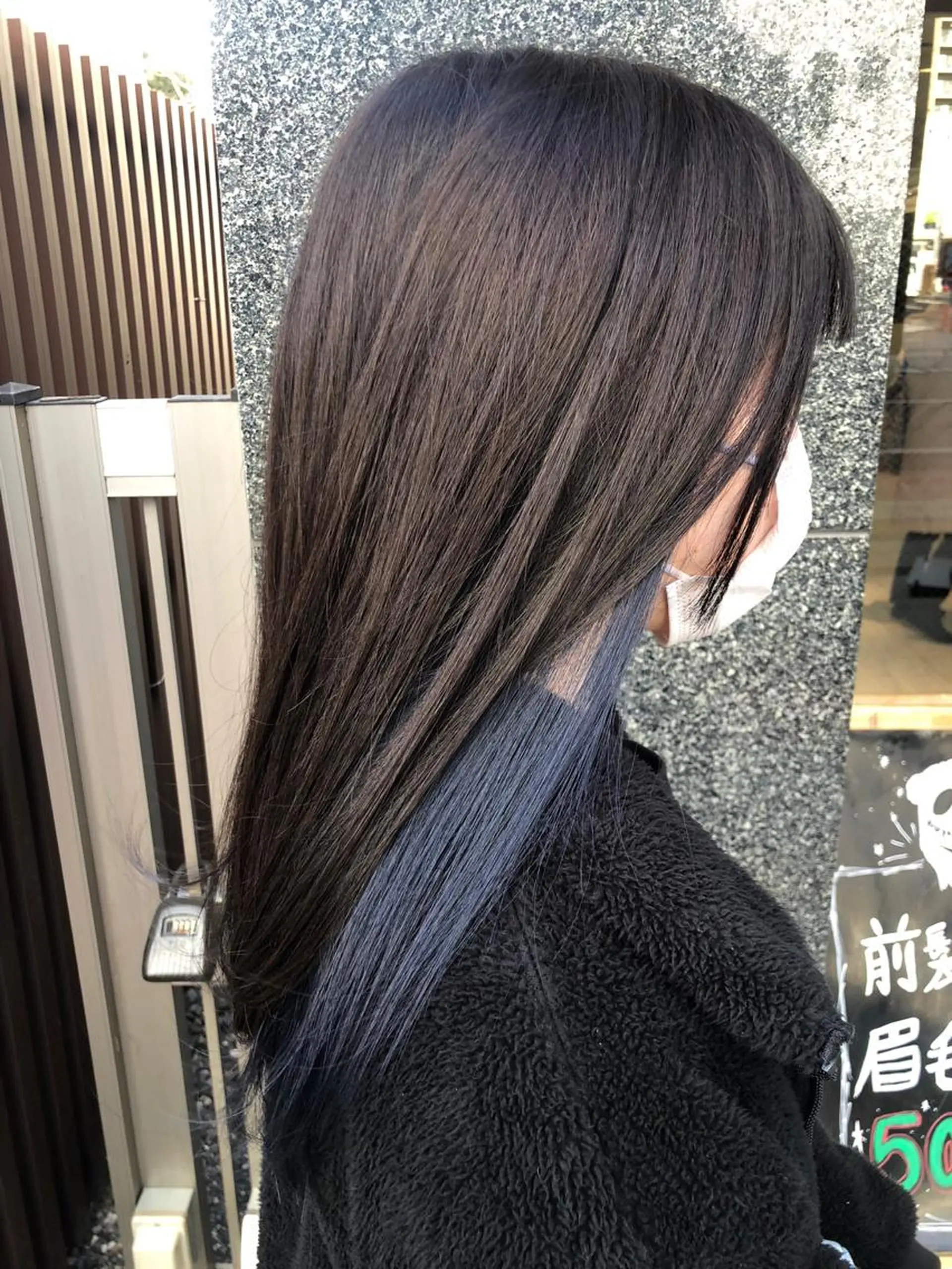 ロング カラー ブルーカラー ヘアカラー トリートメント ヘアセット 韓国/インナーカラー 🍑YUI🍑のヘアスタイル