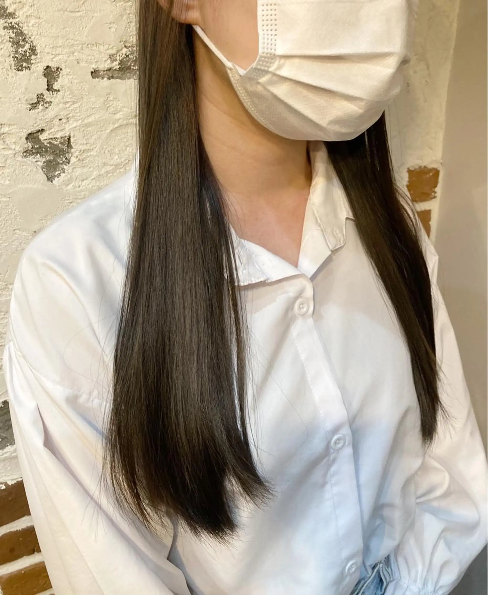 ロング カット ヘアカラー トリートメント ✨色持ちの良い艶 カラー✨蟹江真世のヘアスタイル