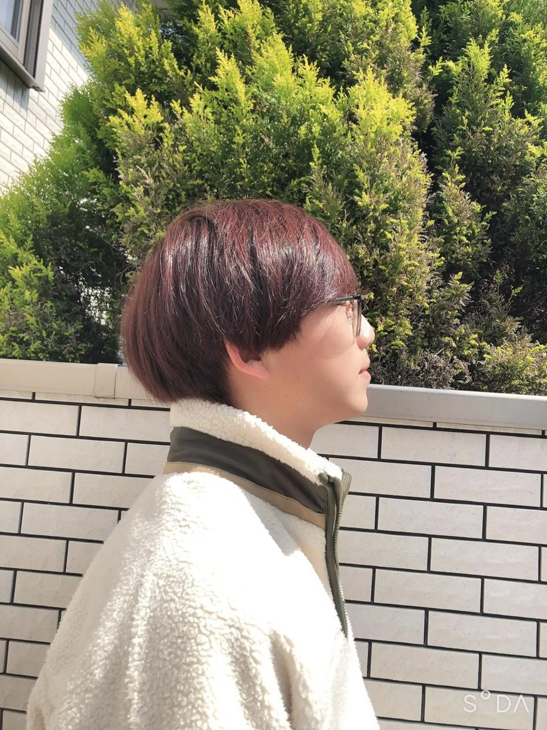 カラー メンズ メンズブリーチ ブリーチ ブラウンカラー ブリーチなしカラー ピンクカラー カット ヘアカラー 丹田 龍輔のヘアスタイル