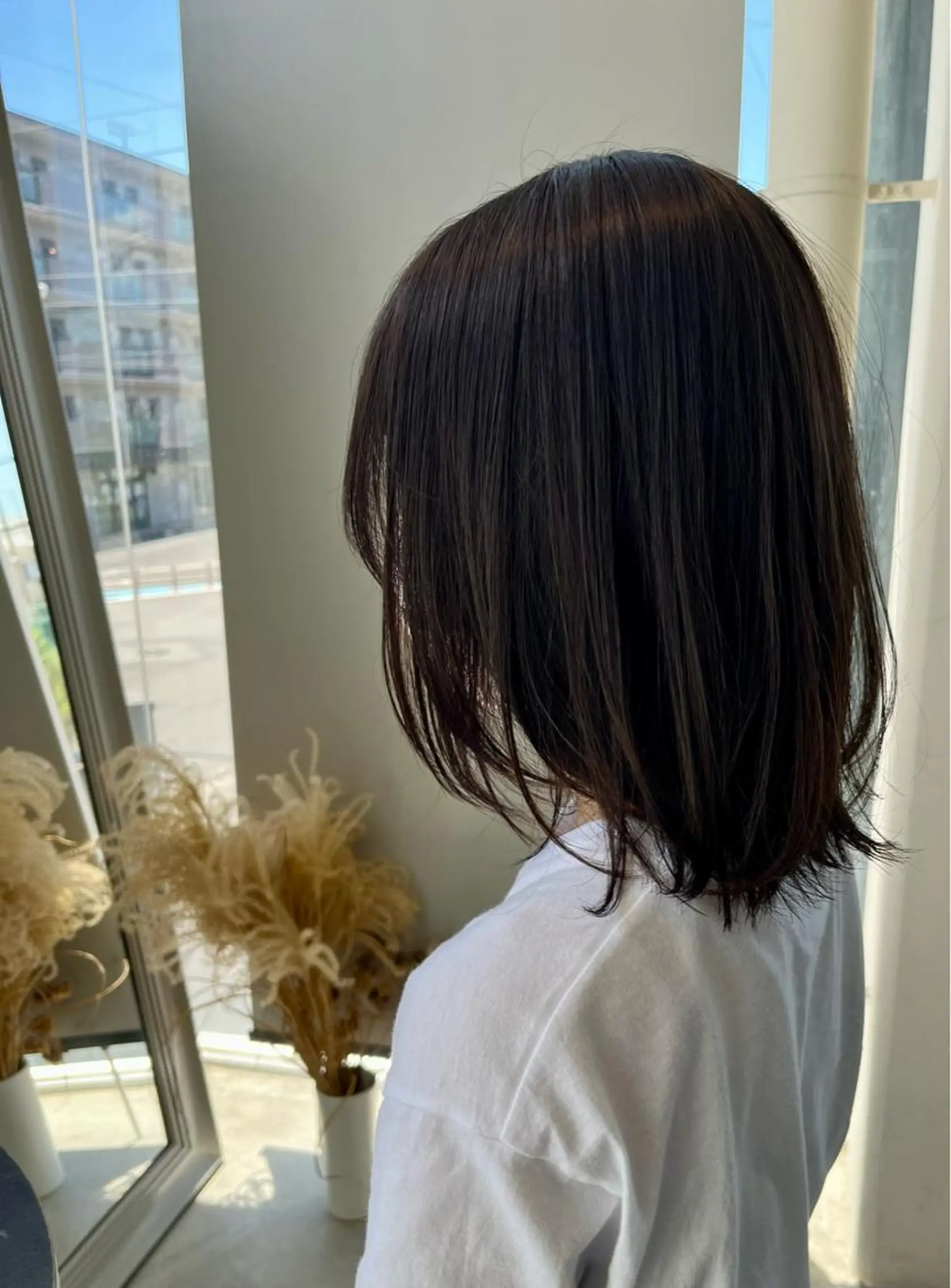 ミディアム カラー 渡辺 優のヘアスタイル