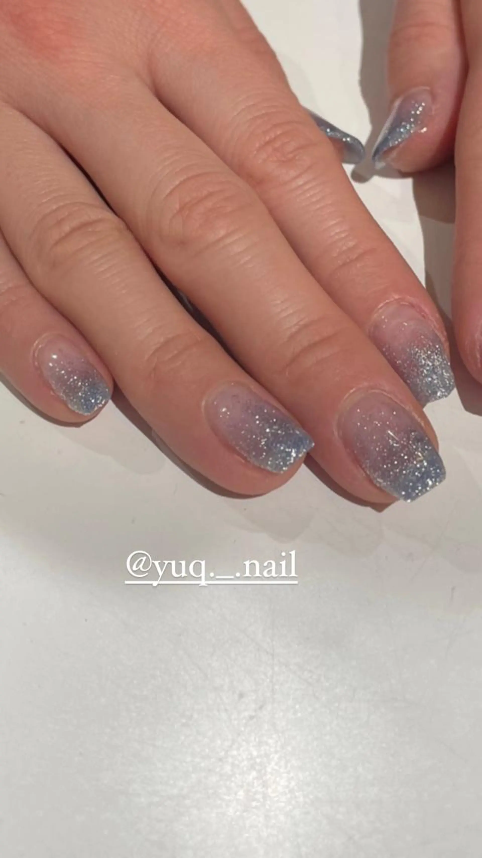 ネイル グラデーション ラメ(グリッター) ラメグラデーション kim yuaのネイルデザイン