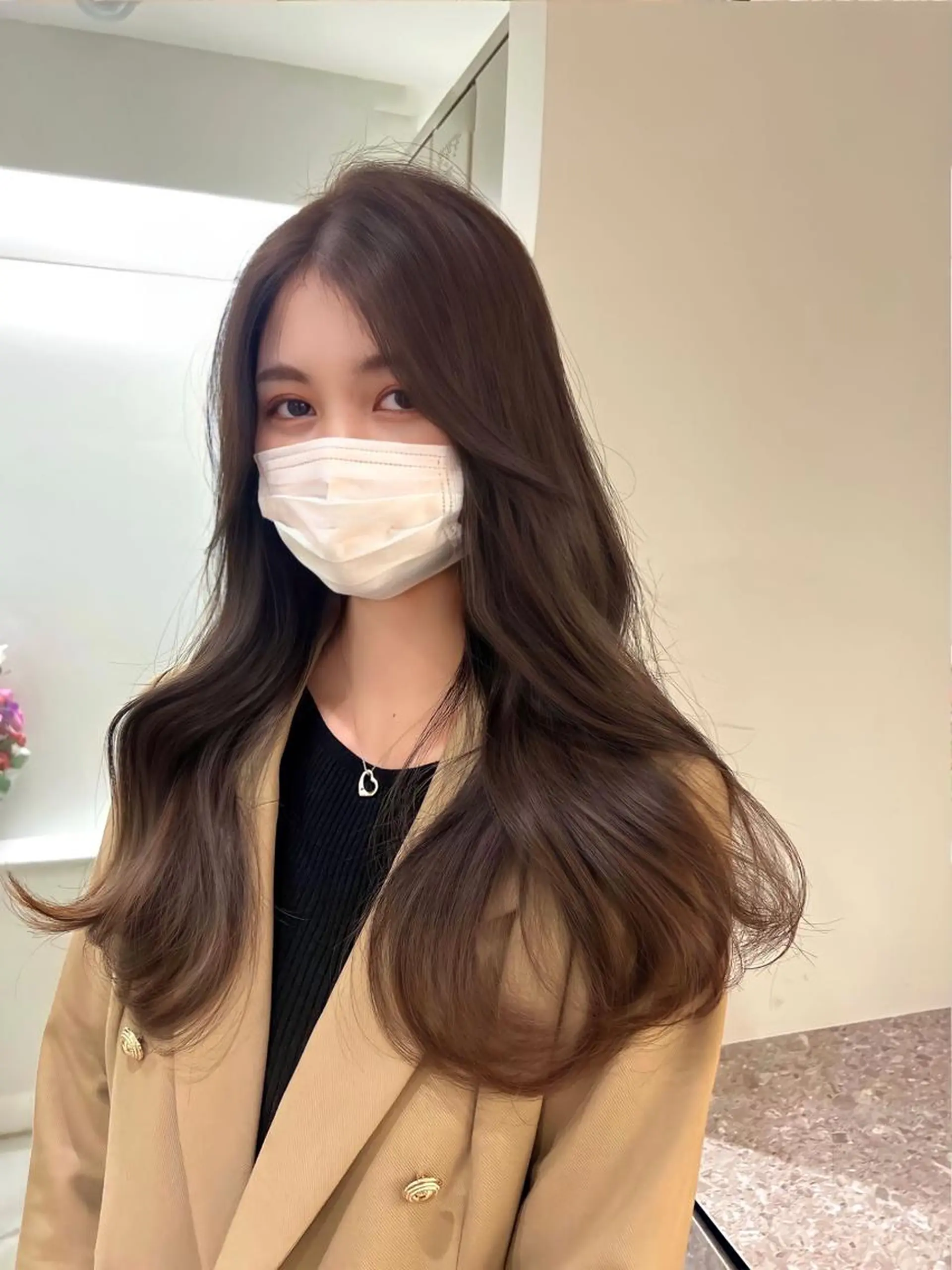 ロング カラー 韓国ヘア♡ 顔まわりカットayaのヘアスタイル