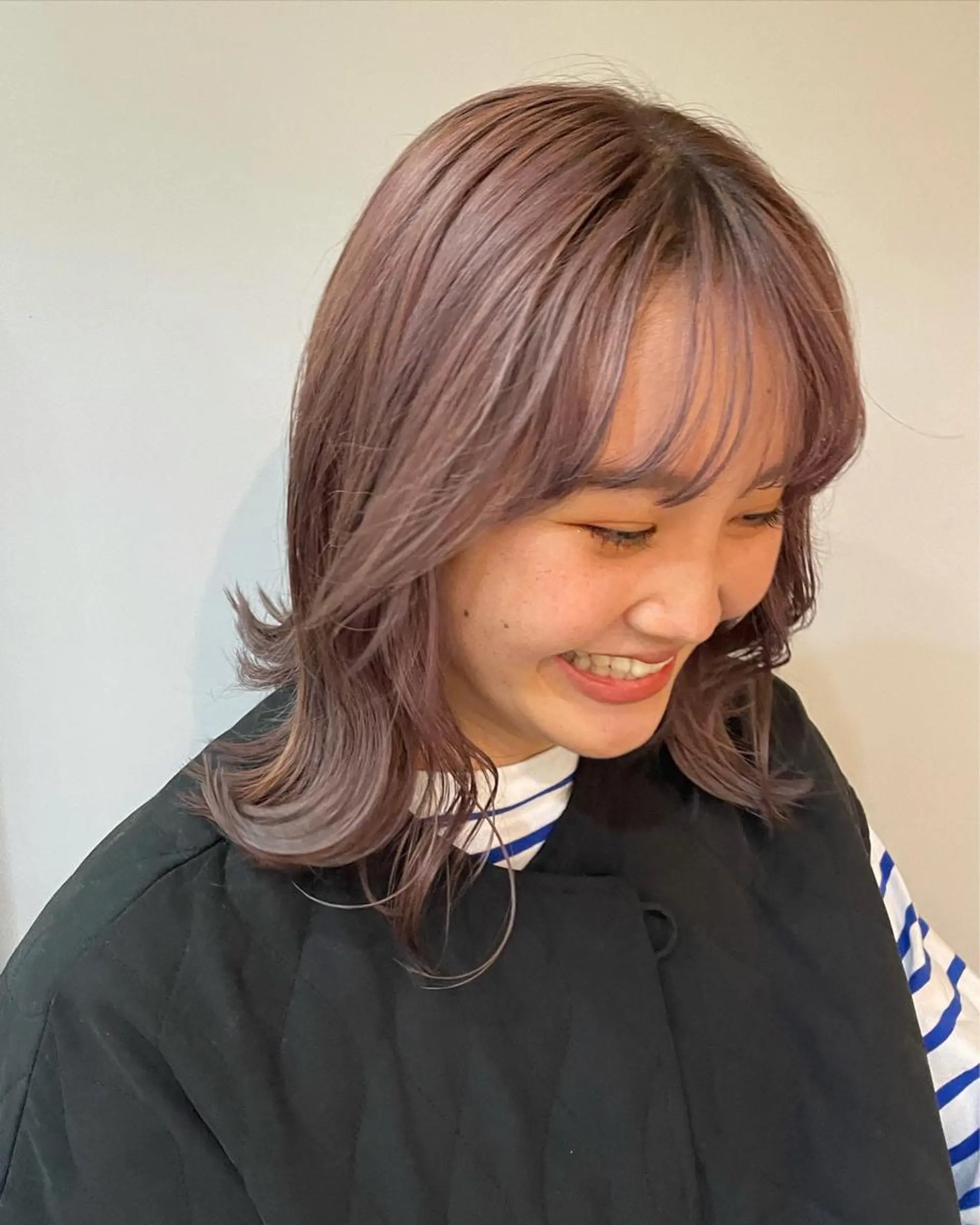 ミディアム カラー Garland  Ginza所属・モモ🍑 レイヤー/ボブ/暖色のヘアスタイル