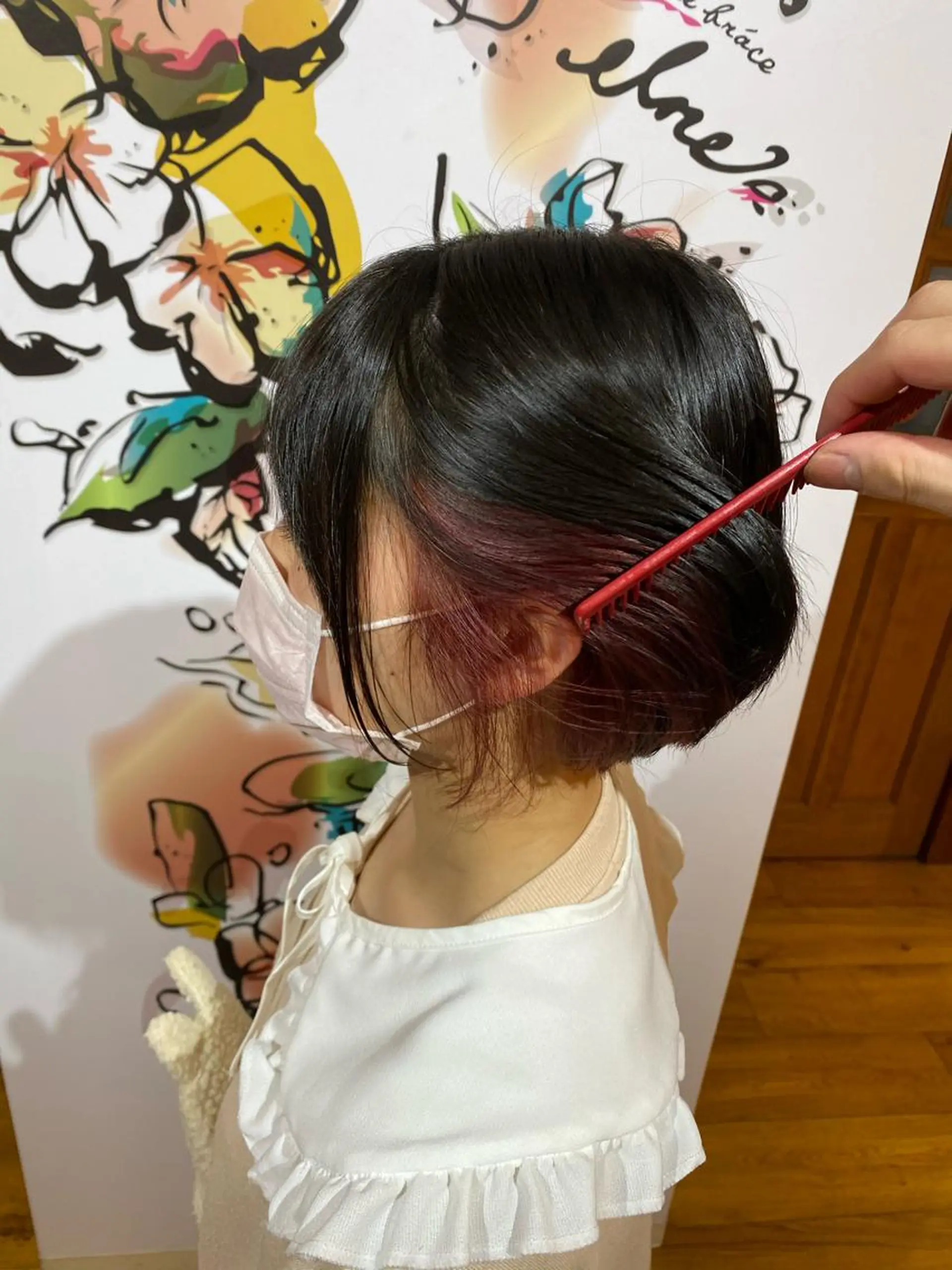 ショート カラー インナーカラー ピンクカラー ヘアカラー 縮毛矯正とレイヤー /杉村凜汰郎のヘアスタイル