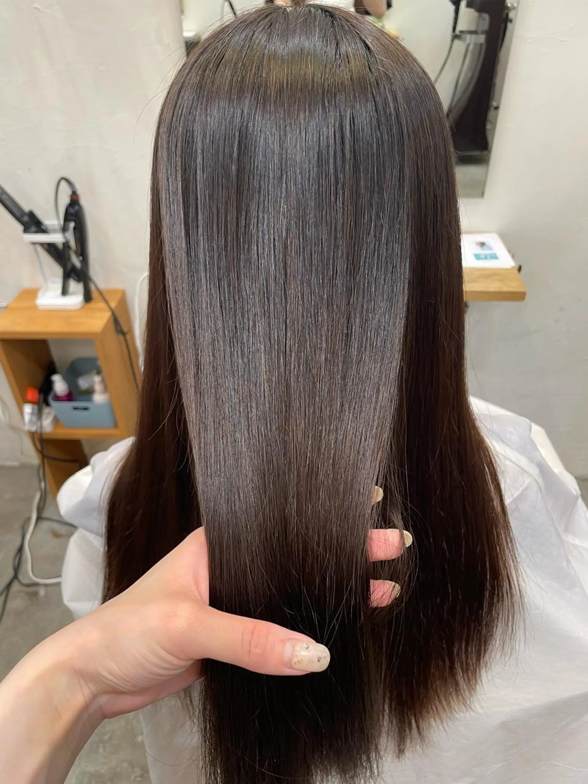 ロング 縮毛矯正 トリートメント 似合わせカットNo1 いちば　ゆなのヘアスタイル