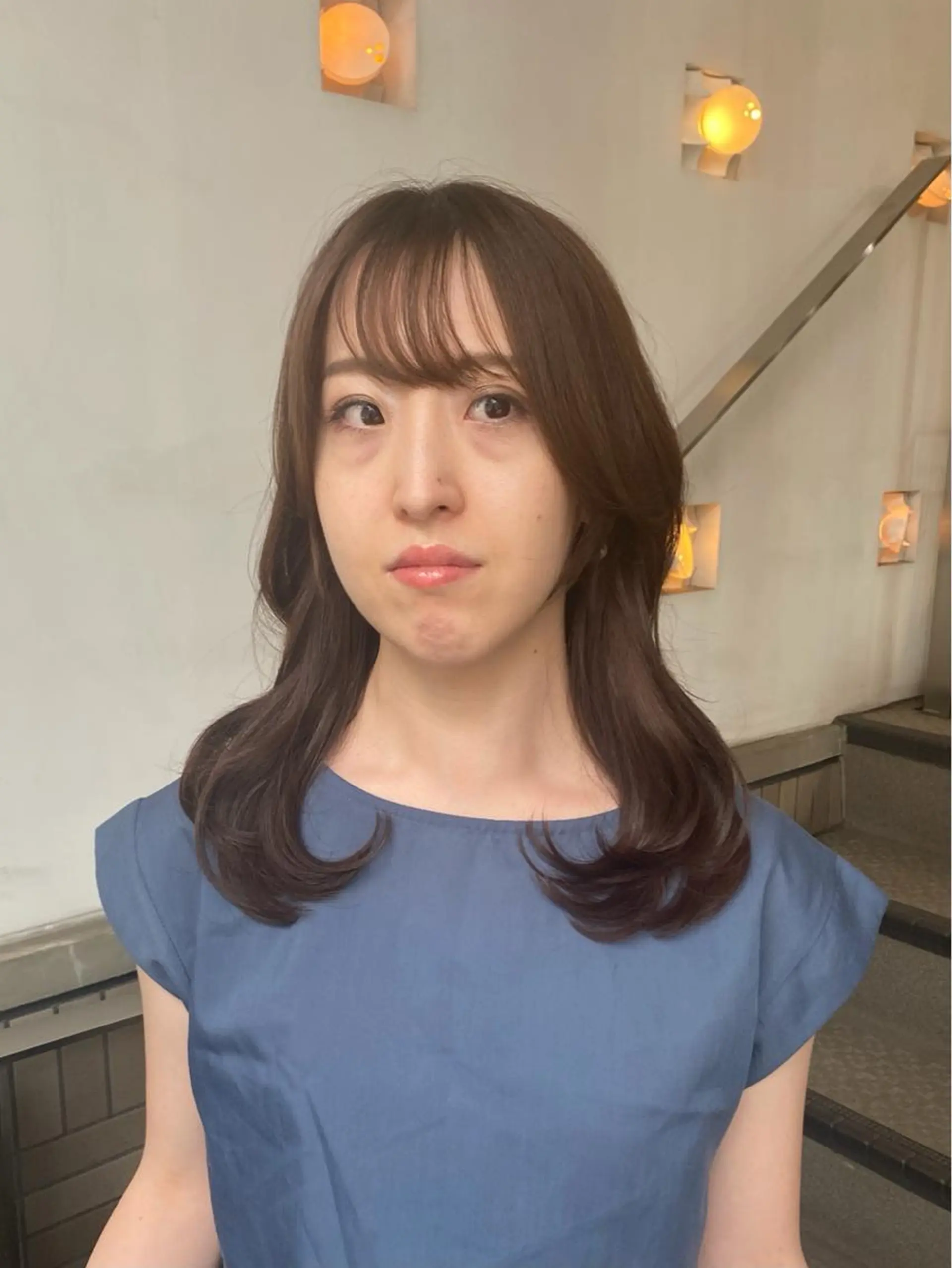 ミディアム カラー ヘアアレンジ グレージュ カット ヘアカラー ナカジ🌸ロブ/ボブ /前髪🌸のヘアスタイル