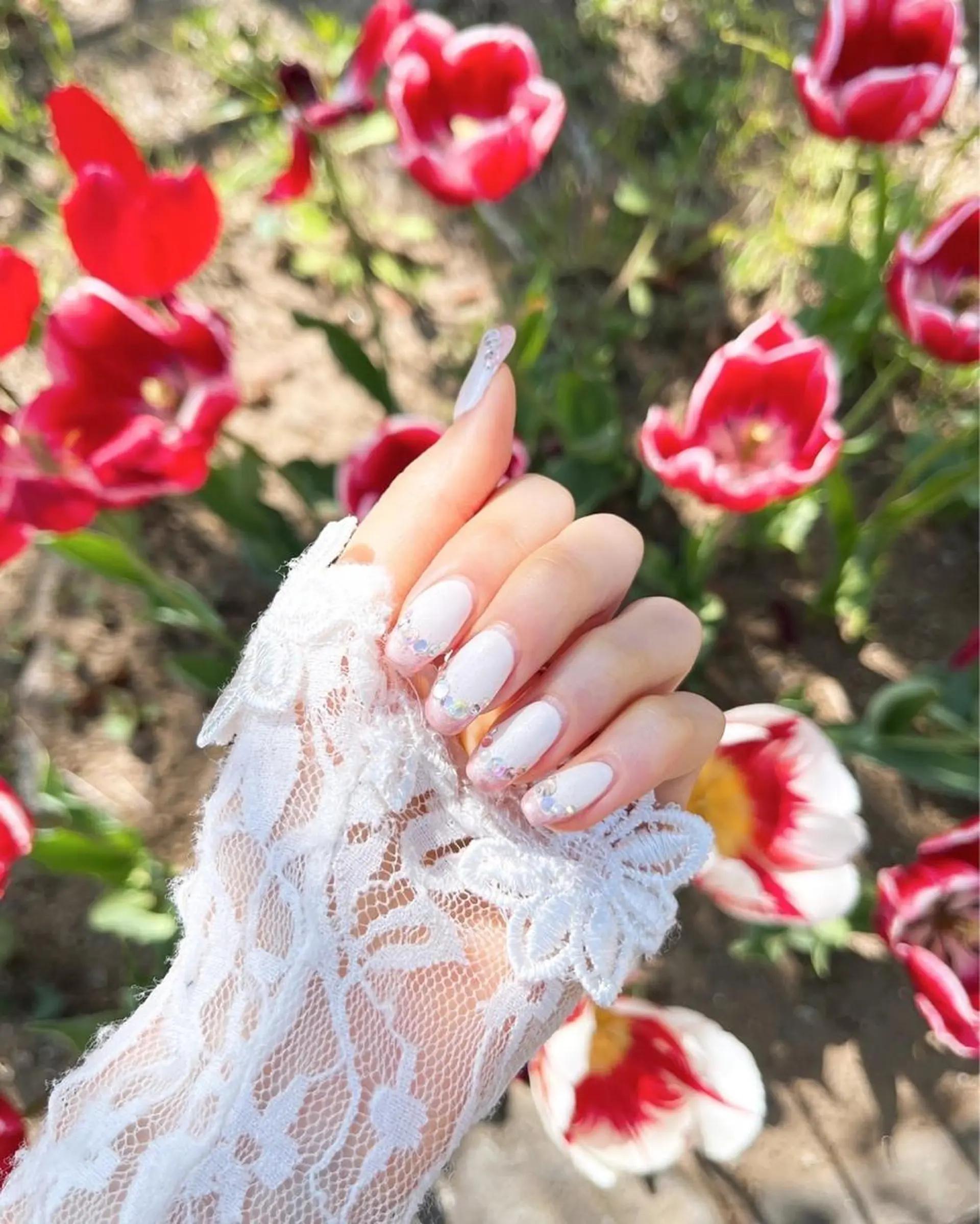 ネイル フレンチネイル ミラーネイル ストーンネイル ハンドネイル shonan_ kairiのネイルデザイン