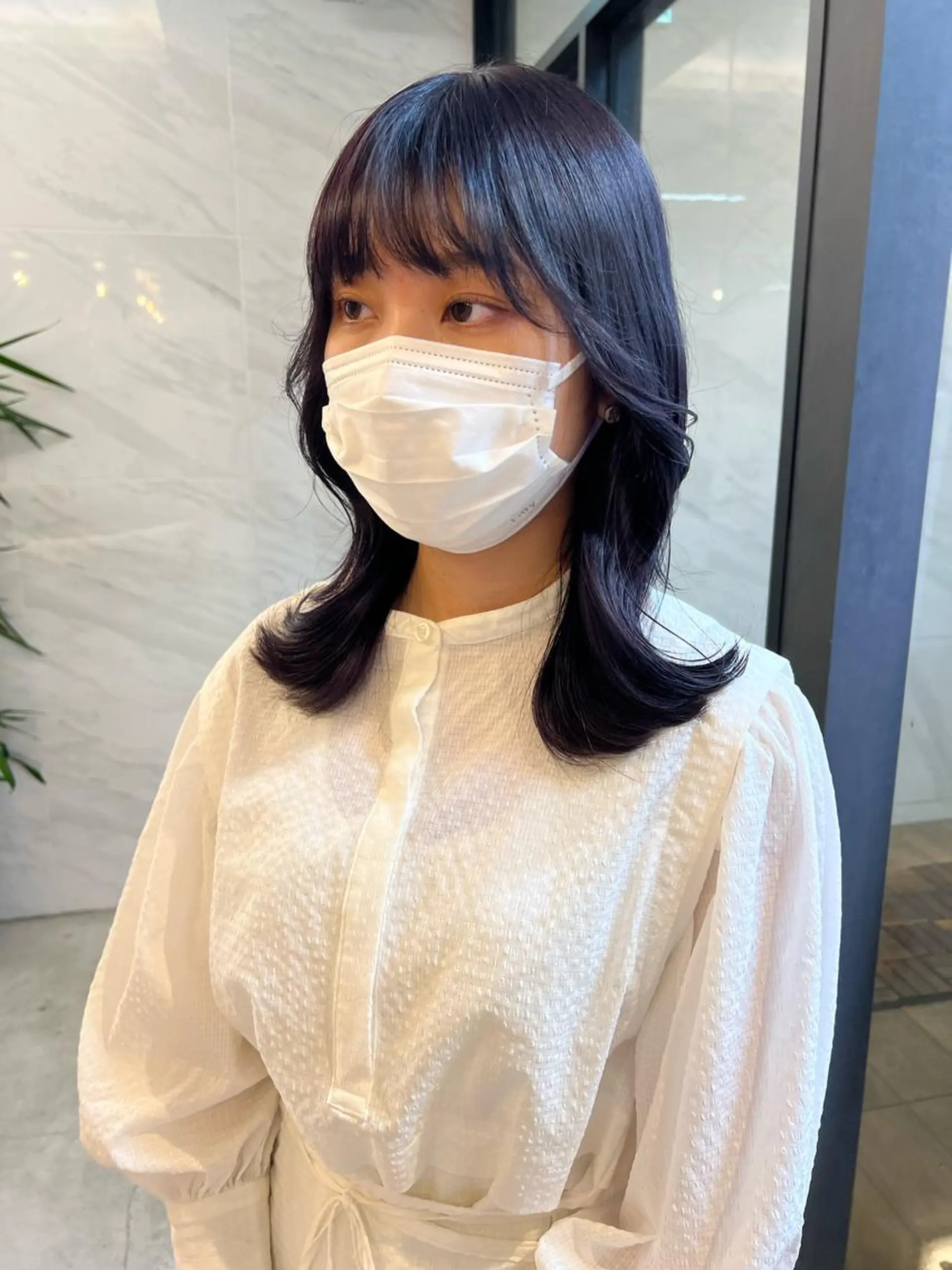 ミディアム パープルカラー カット ヘアカラー 🩶韓国/似合わせ/ さわ🩶のヘアスタイル