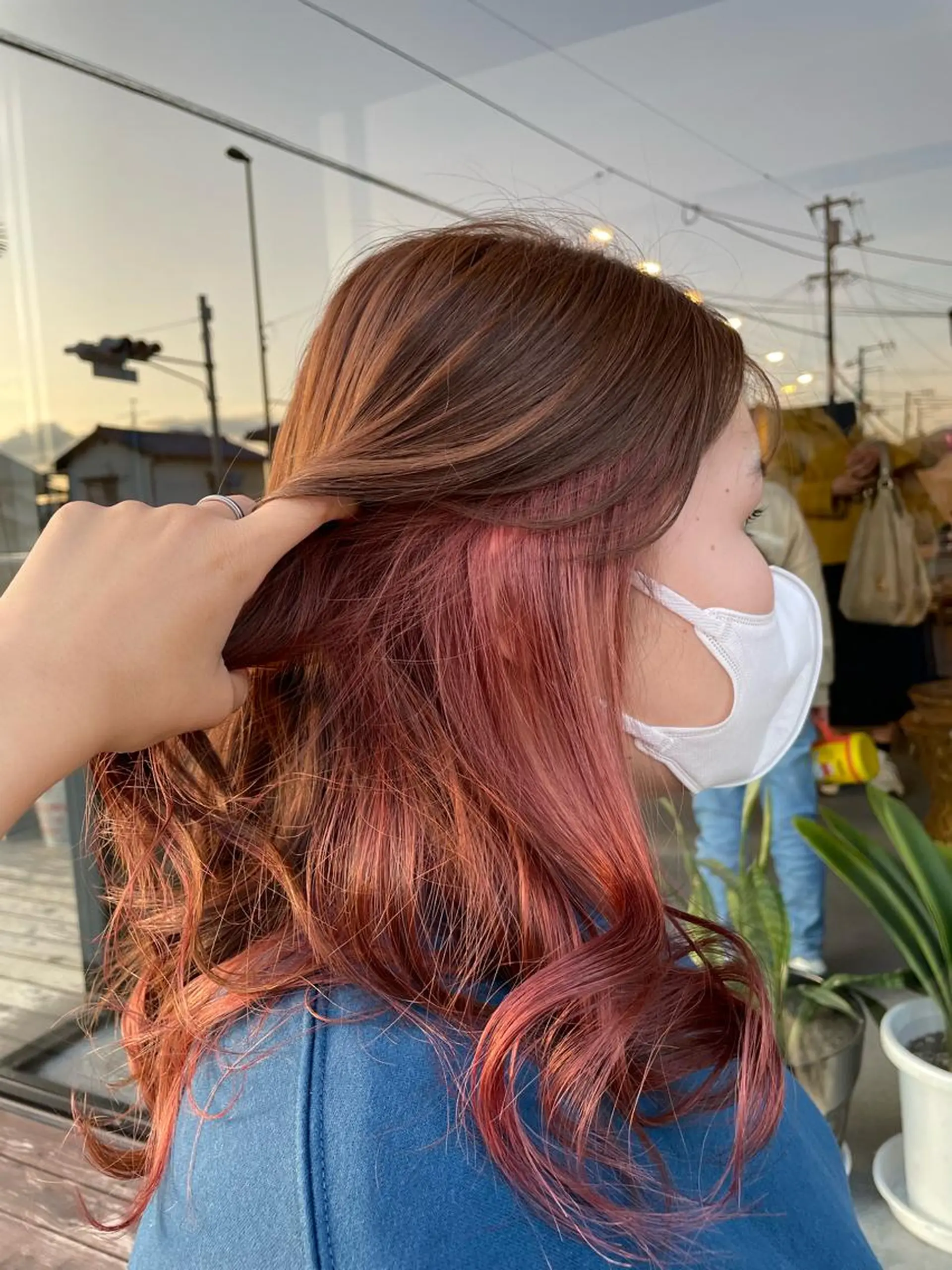 ロング カラー ブラウンカラー ピンクカラー ピンクブラウン ヘアカラー トリートメント 悠 亜のマツエク・マツパデザイン