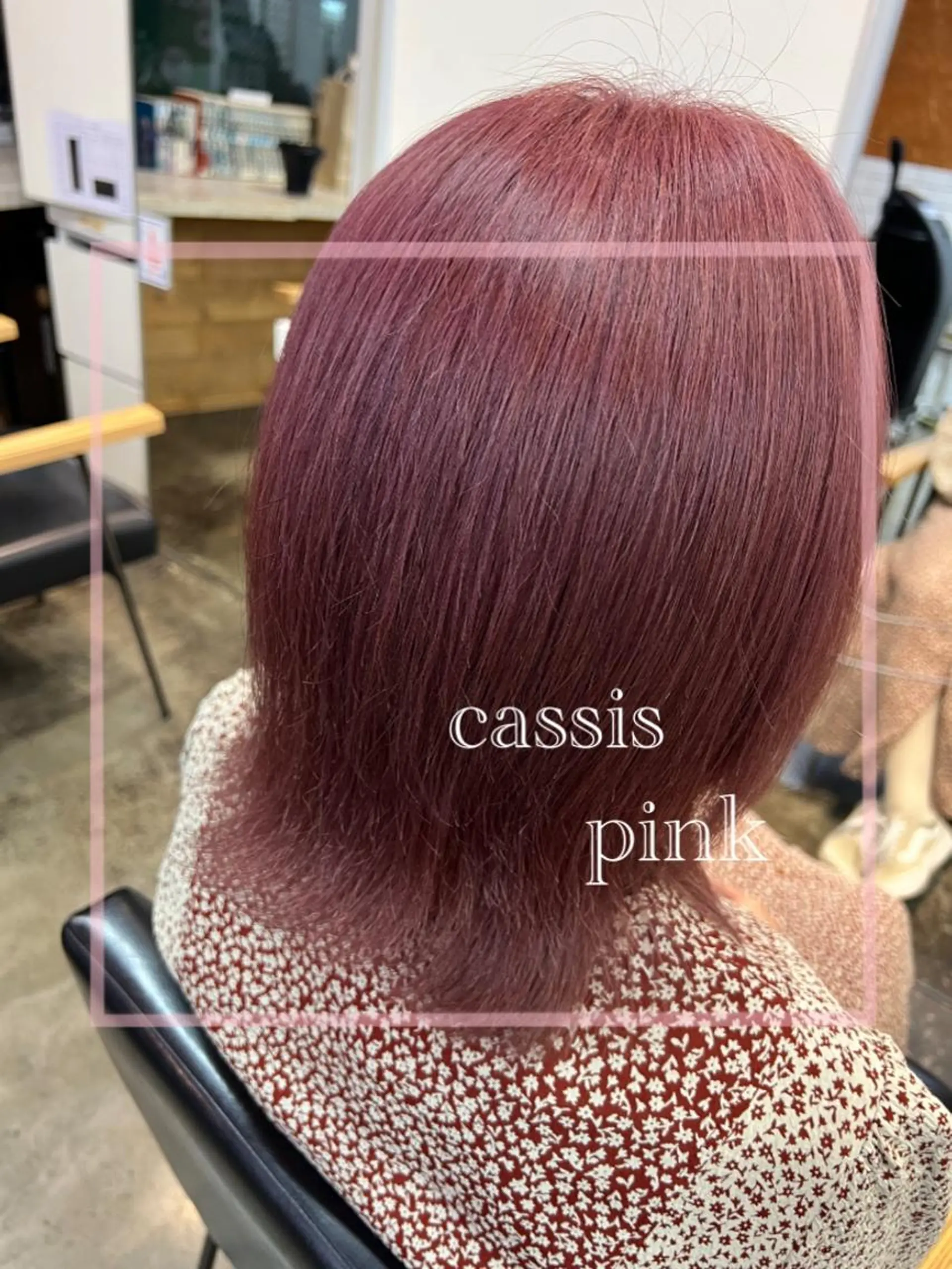 ミディアム カラー カシス ピンクカラー 🌸MaNO aya🌸のヘアスタイル