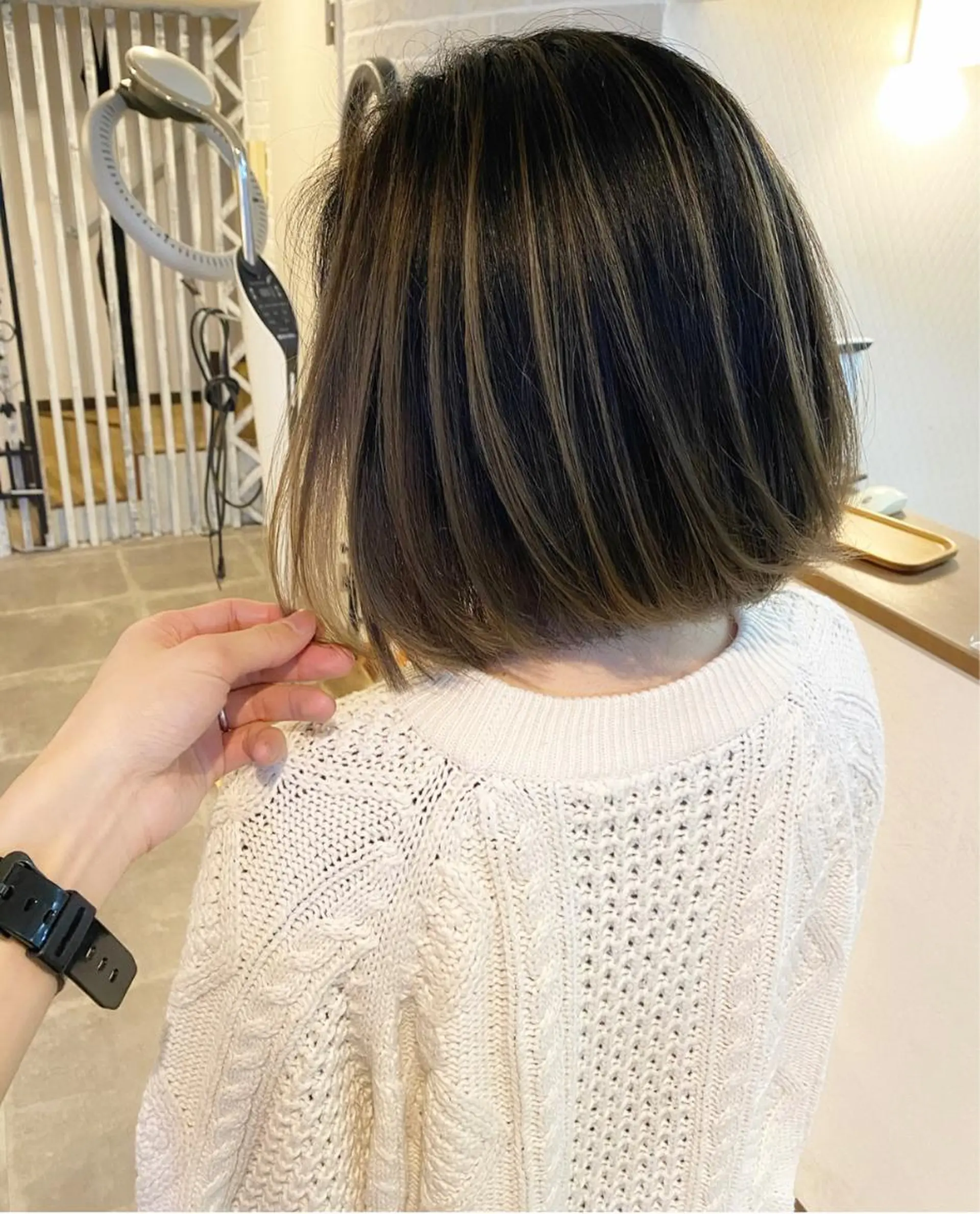 ショート カラー ヘアアレンジ ネイル マツエク・マツパ ヘアカラー ハイライト、レイヤー カット/西梅田/中西のヘアスタイル