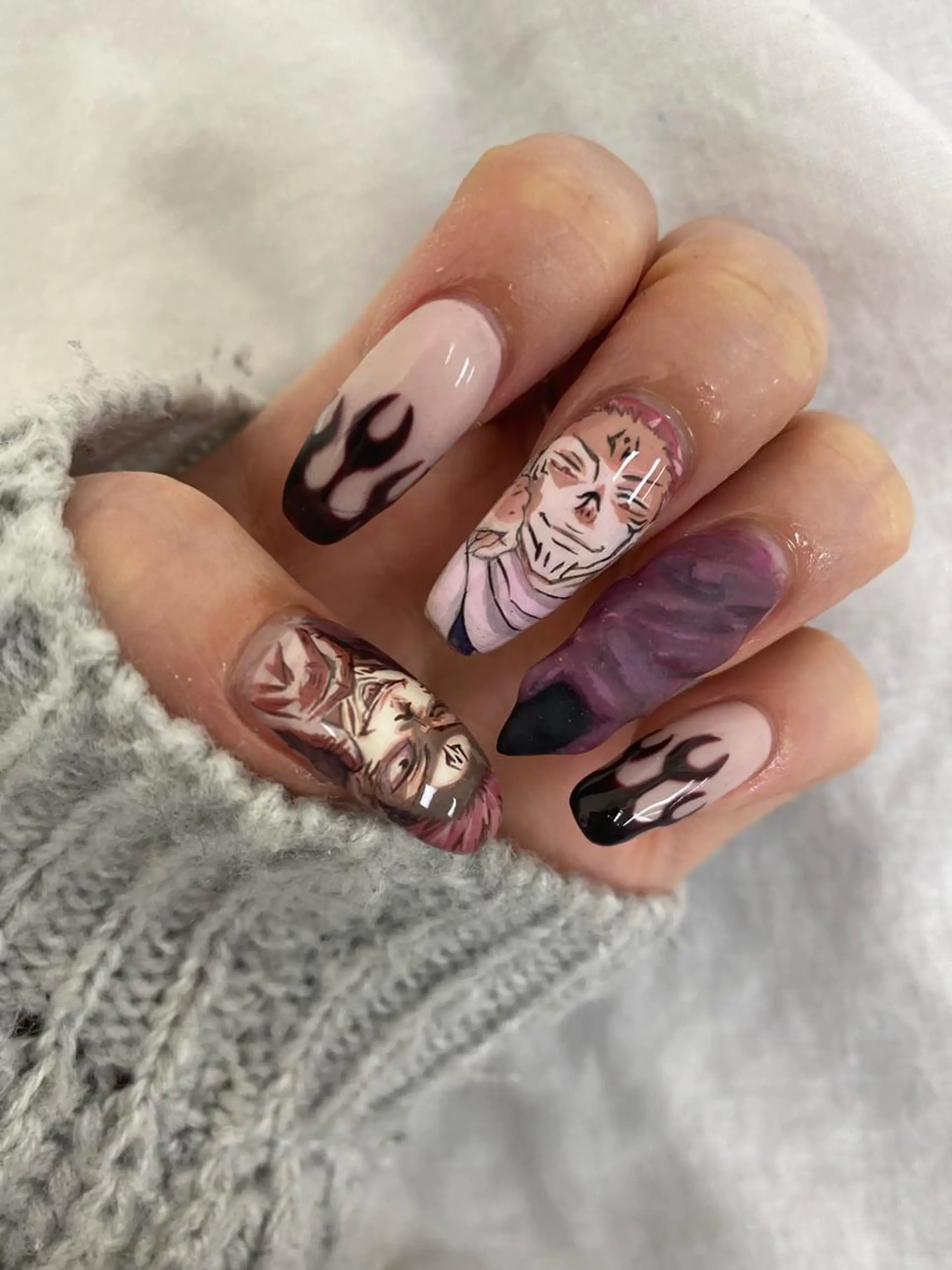 ロング ハンドネイル 池袋痛ネイル Nok. 渡辺のネイルデザイン