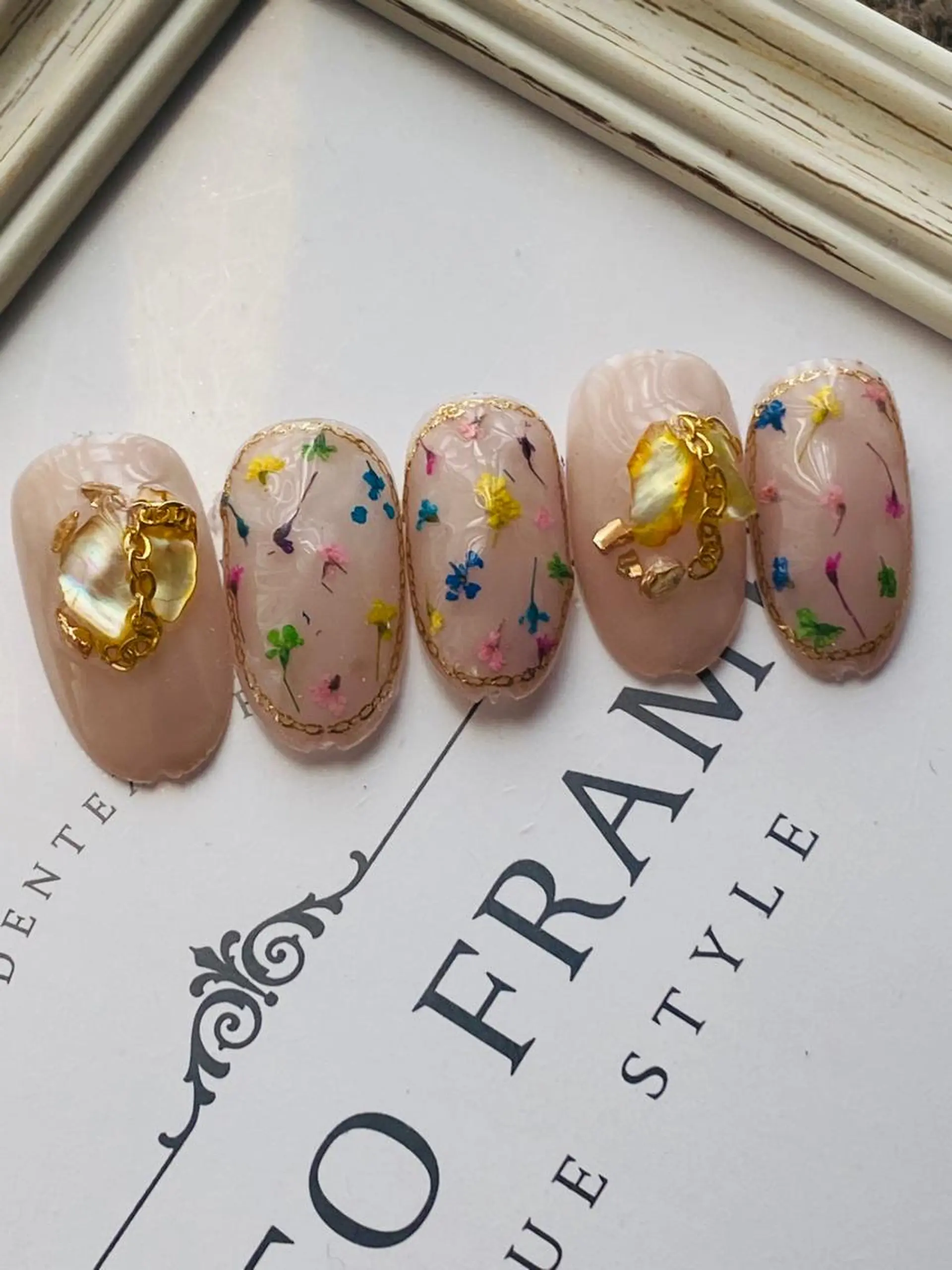 ネイル フラワーネイル 自宅ネイルサロン ♦️nuance♦️のネイルデザイン