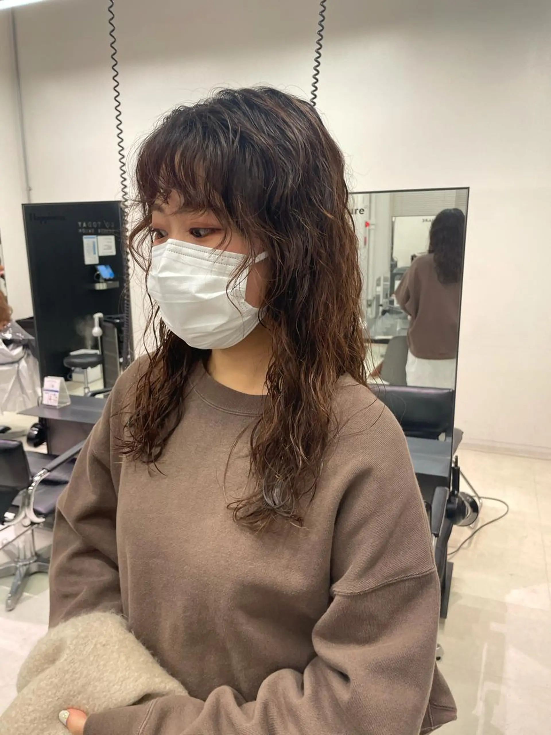 ロング パーマ キッズ カット パーマ トリートメント オトナヘア🌸 harukaのヘアスタイル