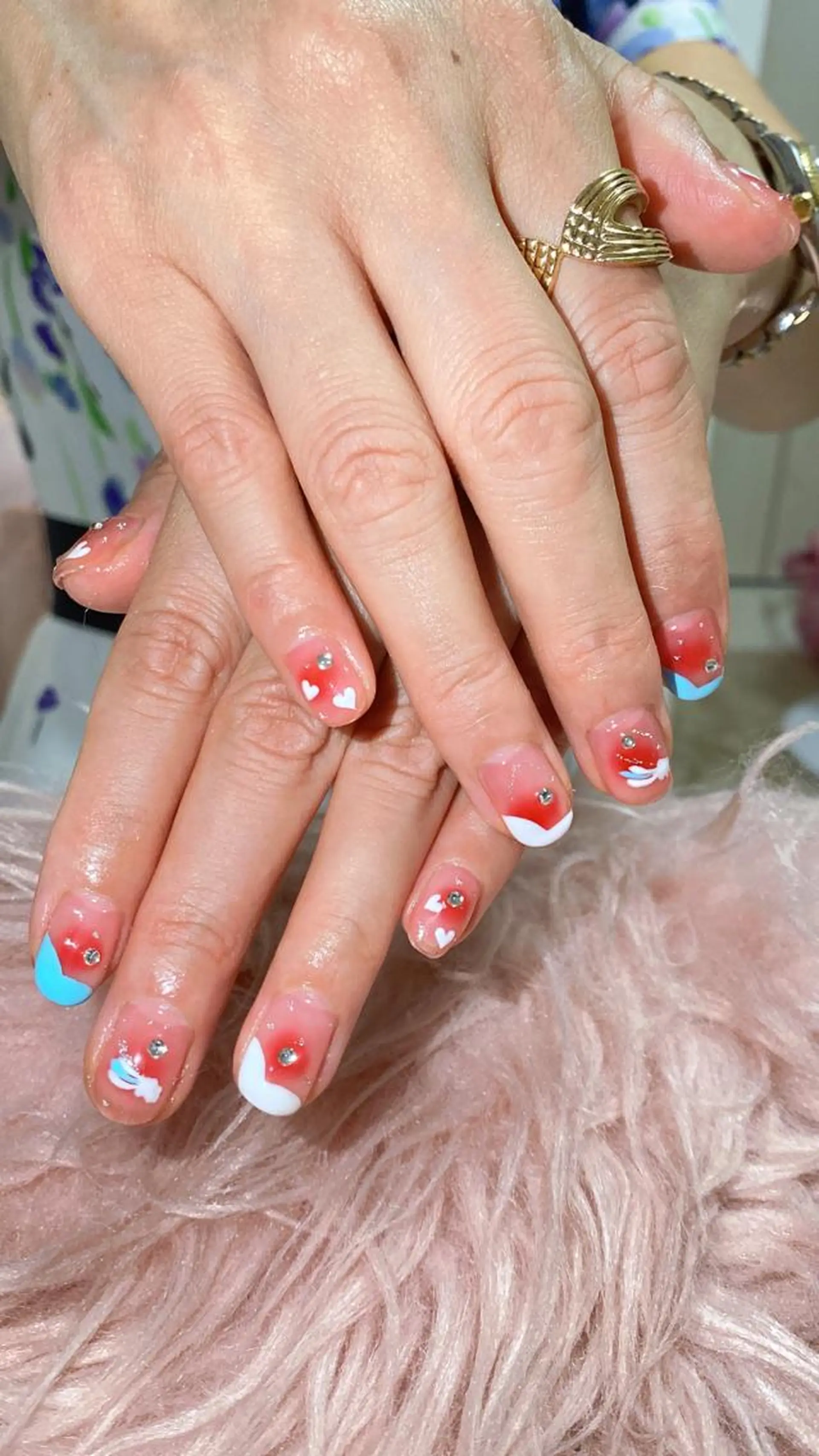 ショート HandS ネイル 自宅サロンのネイルデザイン