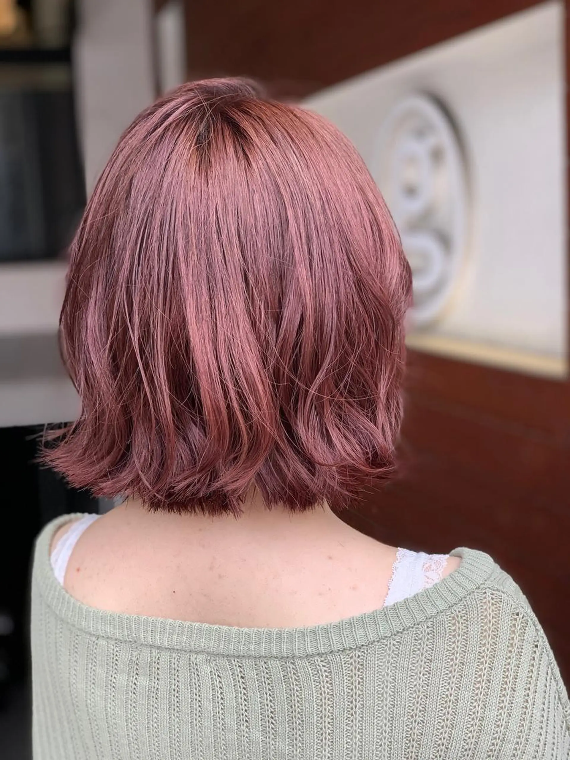 ショート カラー ベージュカラー ピンクカラー ピンクベージュ IORI #韓国ヘア#髪質改善のヘアスタイル