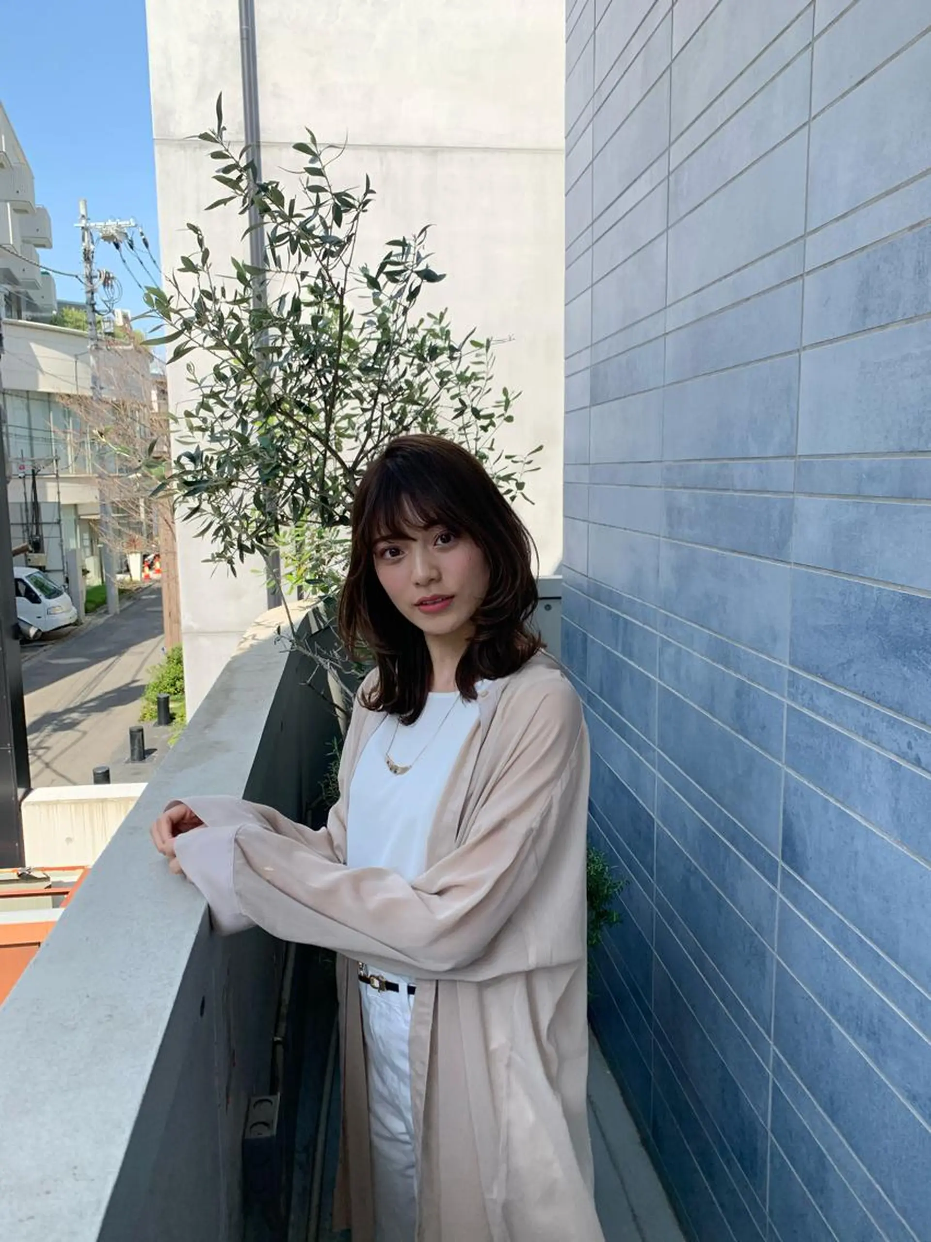 ミディアム コテ巻きパーマ/韓国 パーマ/佐野のヘアスタイル