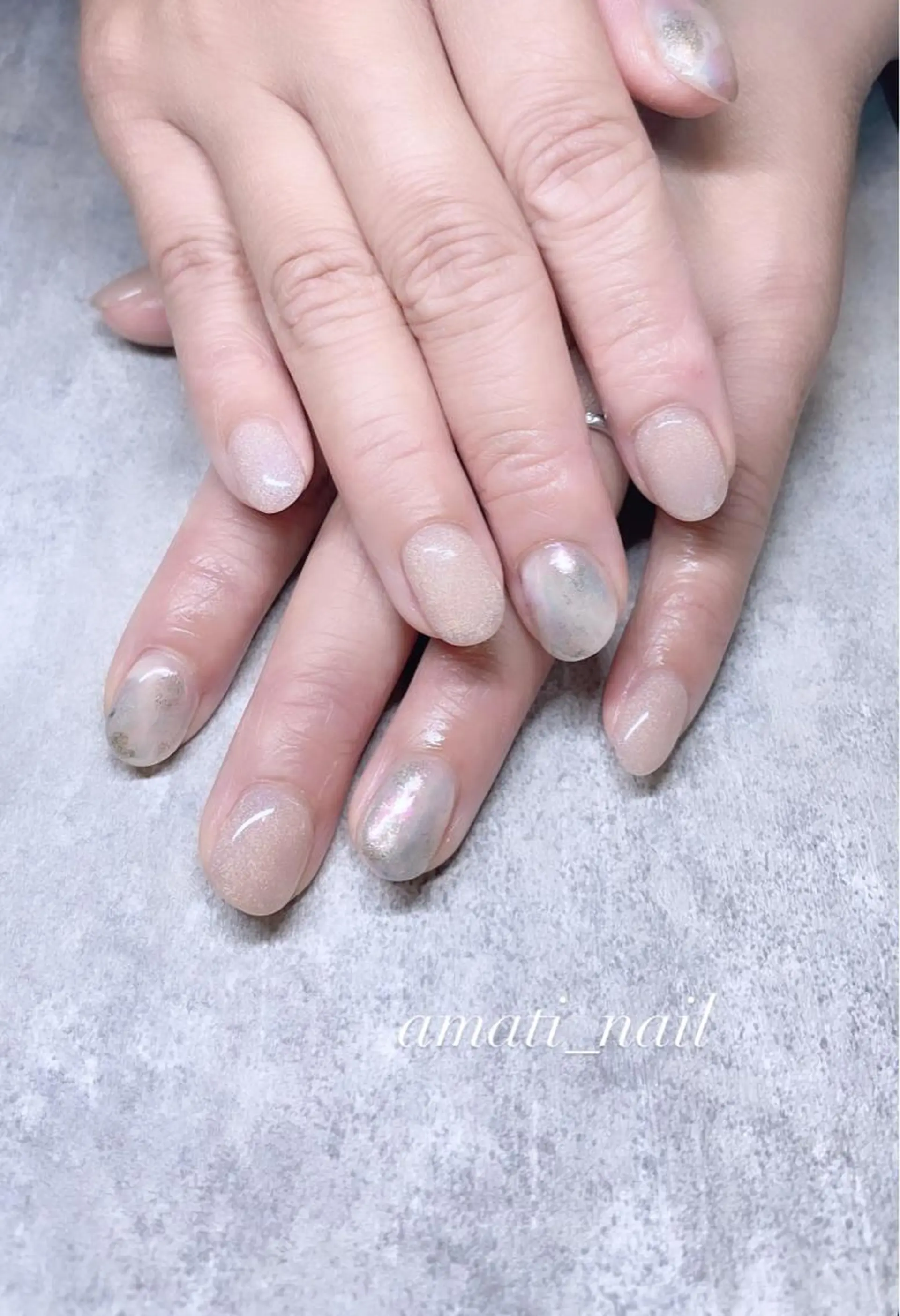 ネイル クリアネイル フットネイル ジェルネイル グラデーション マグネットネイル ハンドネイル amati_nail TAKAKOのネイルデザイン