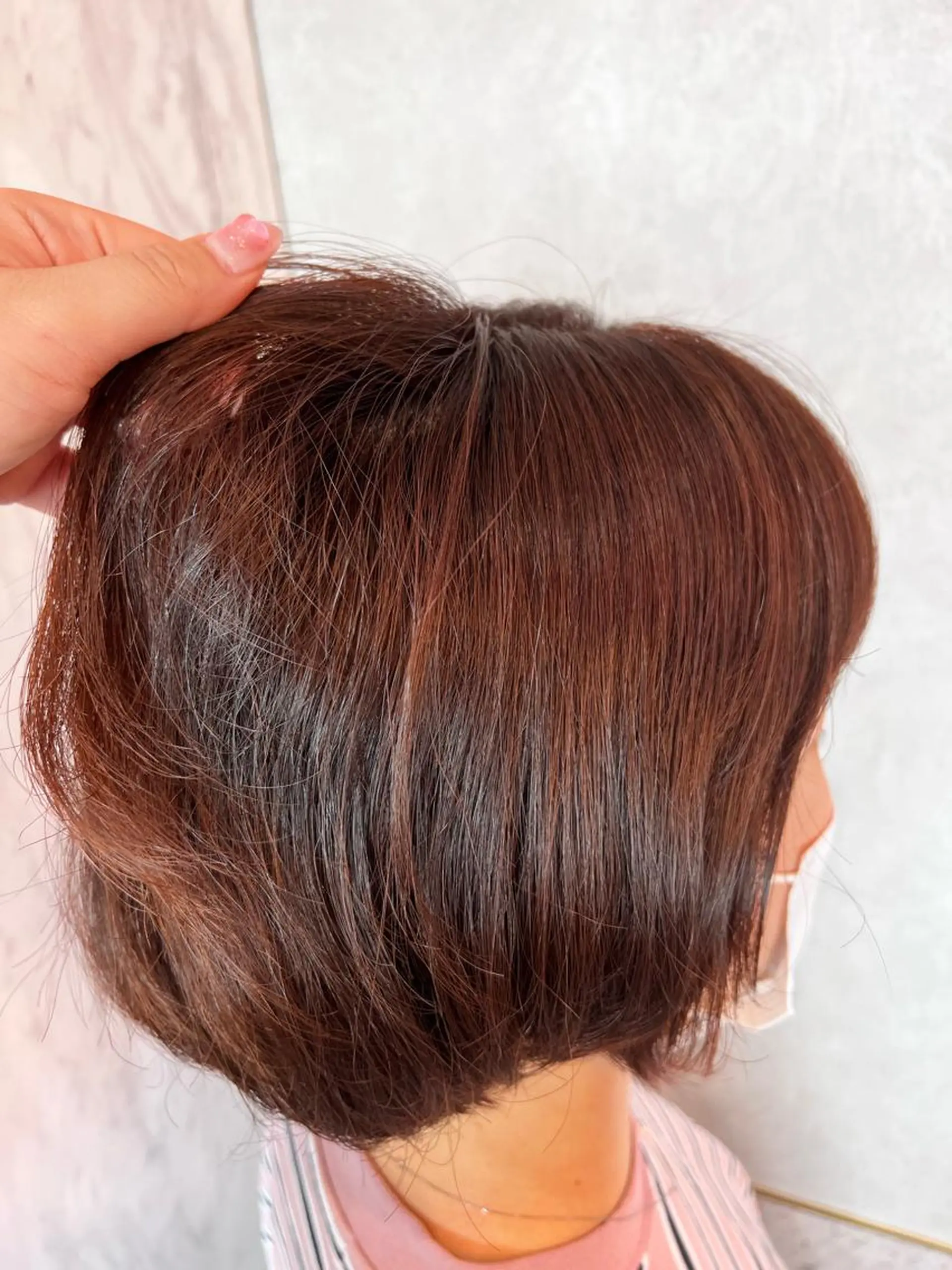 ショート オレンジブラウン 韓国風ヘア ショートヘア ヘアカラー トリートメント 🎀しゅな/韓国 レイヤー/透明感♡のヘアスタイル