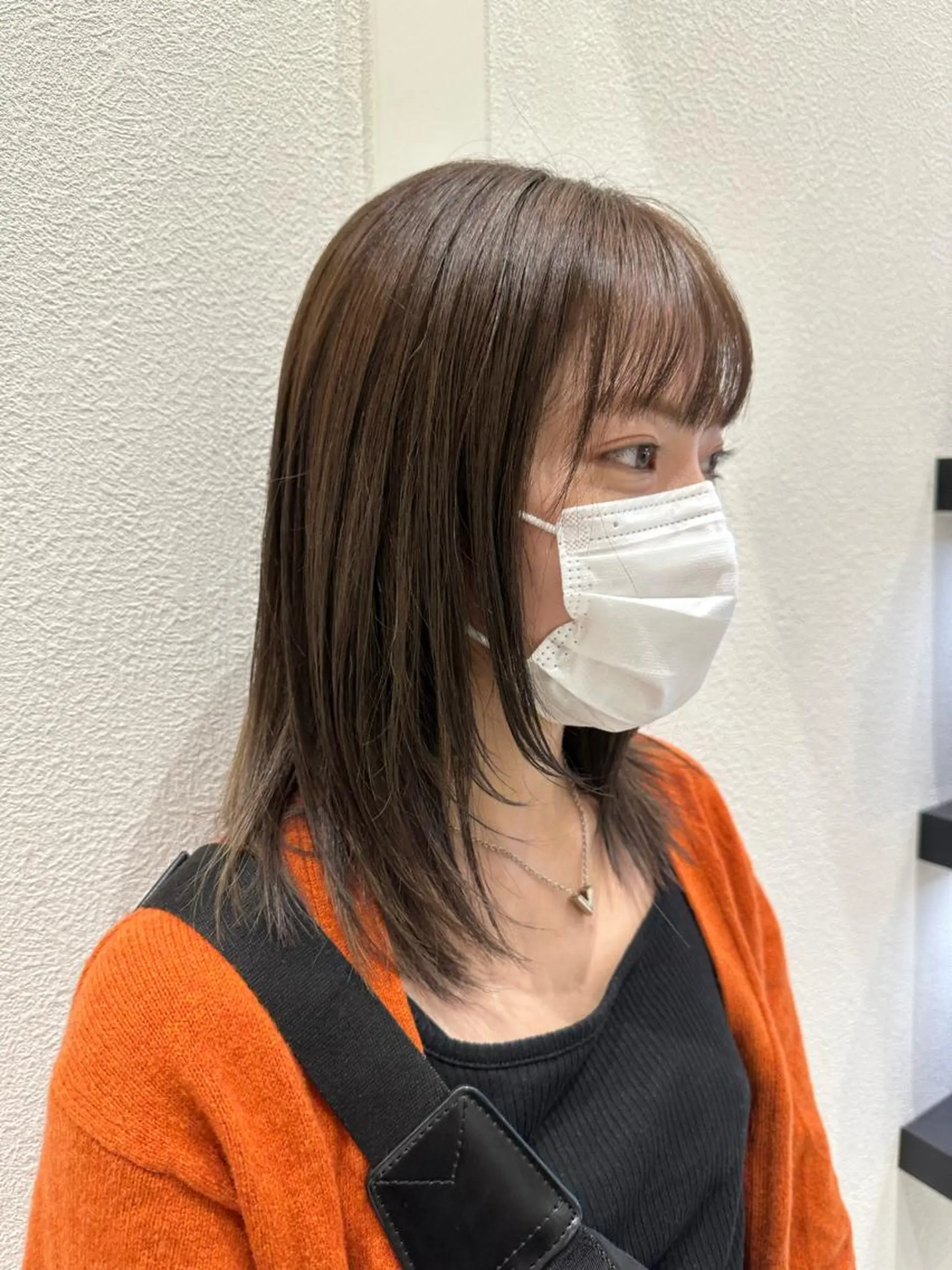 ミディアム 顔まわりレイヤー 顔周りカット レイヤーカット カット GOAT_茅ヶ崎 キシ サクラのヘアスタイル