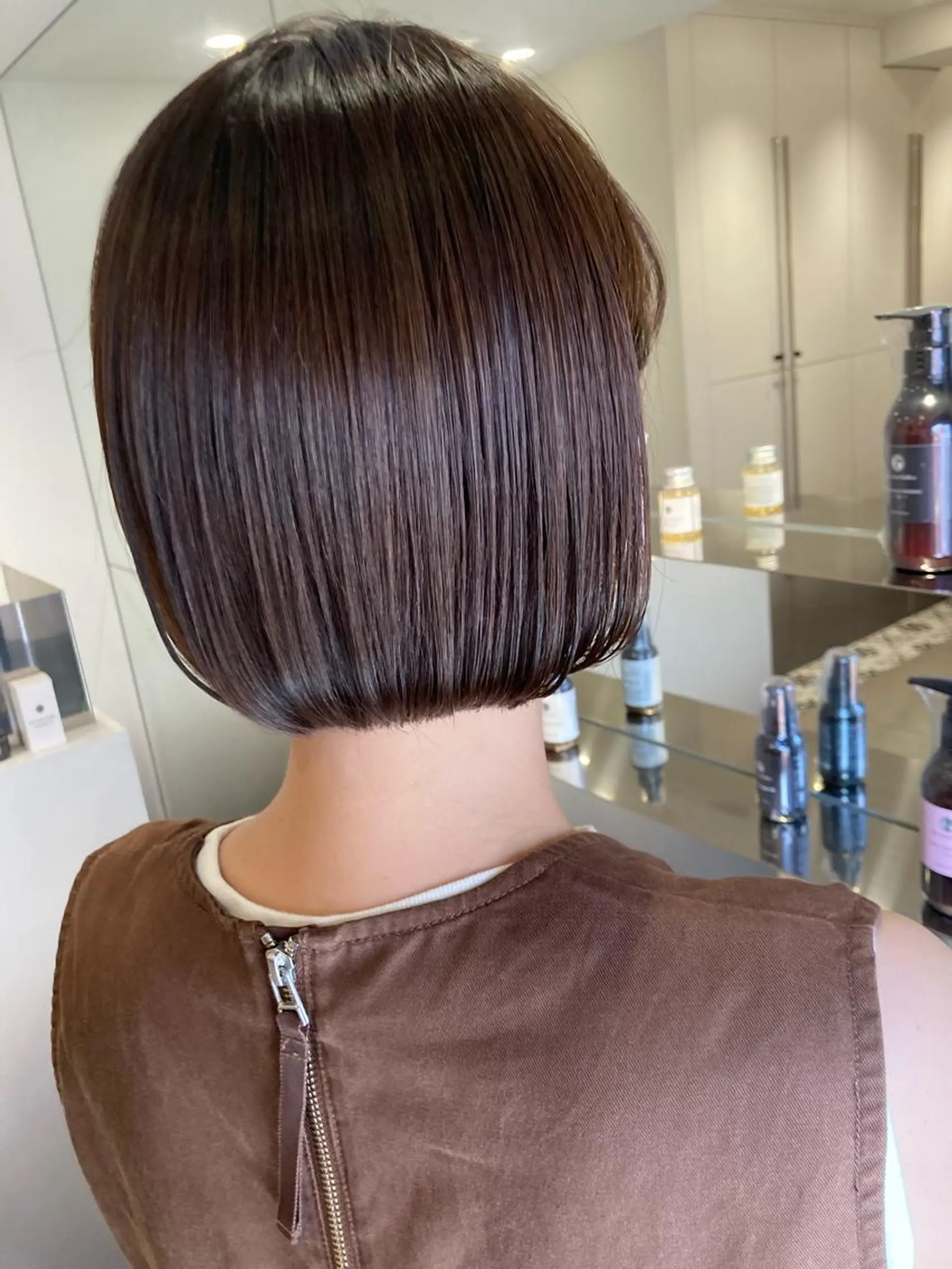 ショート カラー ヘアアレンジ ボブ カット ヘアカラー 上品な透明感カラー/ 表参道/MIKUのヘアスタイル