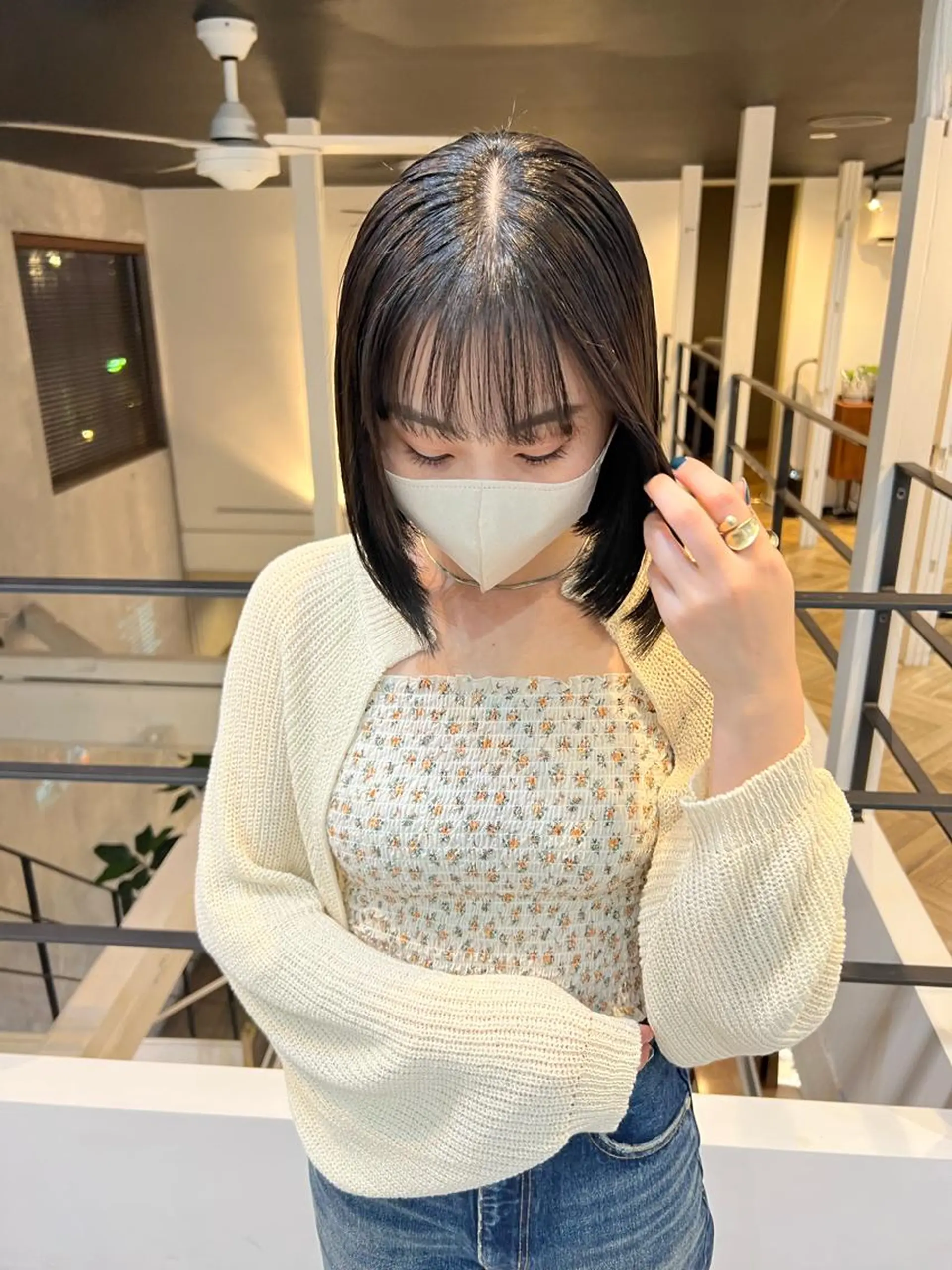 ミディアム パーマ 滝内 佑弥のヘアスタイル